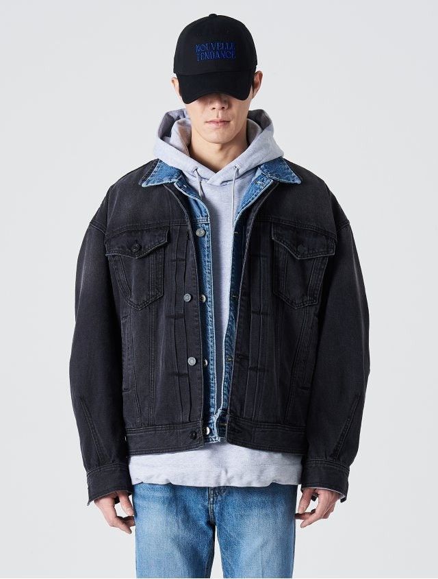 Juun.J Juun. J - S/S21 Layered Double Denim Trucker Jacket Size US S / EU 44-46 / 1 - 1 Thumbnail
