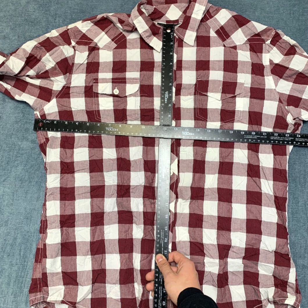 Vintage Retrofit Western Shirt Mens XL White Red Gingham Check Cotton Cowboy Button Up Size US L / EU 52-54 / 3 - 6 Thumbnail