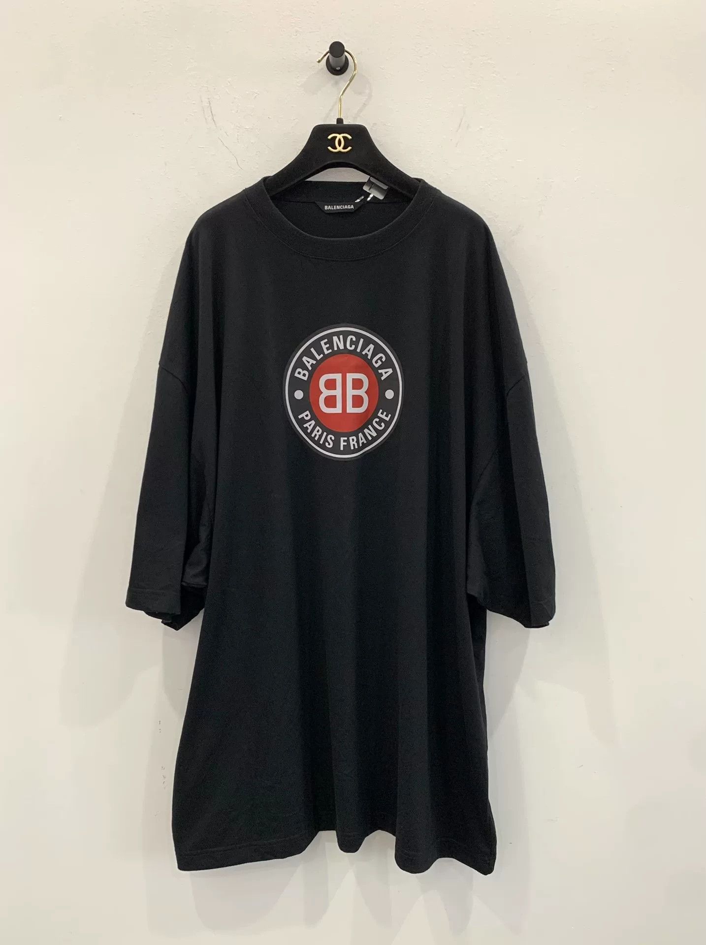 Balenciaga Balenciaga Double B Print Black Crew Neck Tee L Size US L / EU 52-54 / 3 - 1 Thumbnail