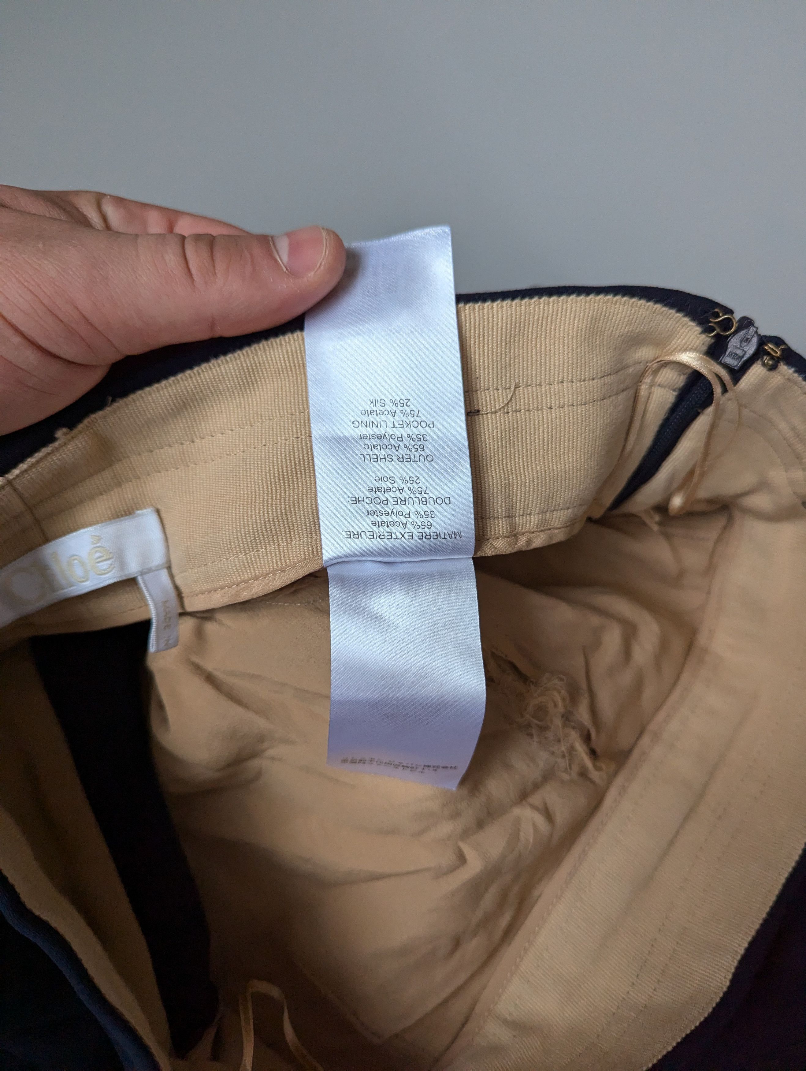 Chloe Chloé Straight pants navy Size 25" / US 0 / IT 36 - 10 Thumbnail
