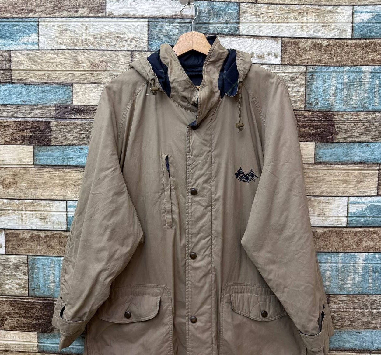Burberry Vintage 90s Burberrys Hooded Utility Mountain Parka Jacket Size US L / EU 52-54 / 3 - 2 Thumbnail