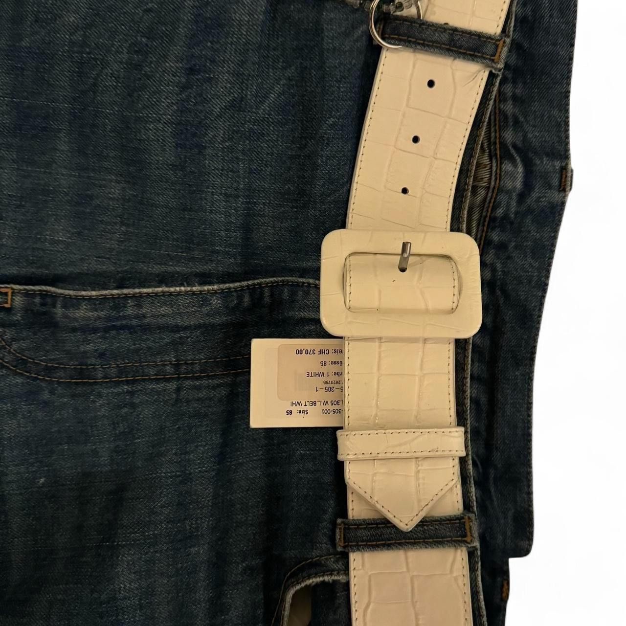 Dries Van Noten Crocodile Embossed Leather Belt / BNWT Size ONE SIZE - 4 Thumbnail