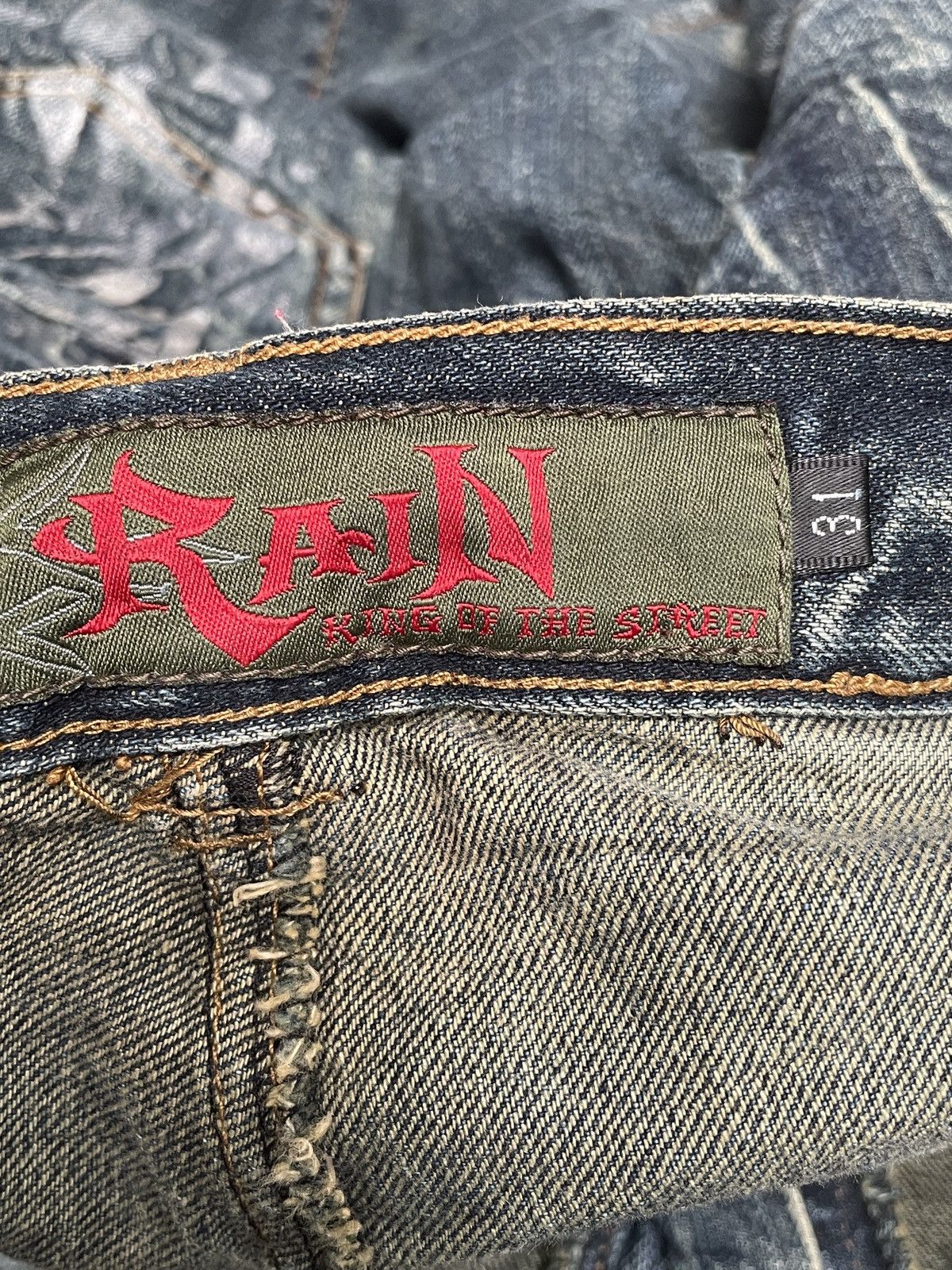 If Six Was Nine Very Rare Vintage Japanese Brand Rain Tactical Jeans 2000s Size US 31 - 7 Thumbnail