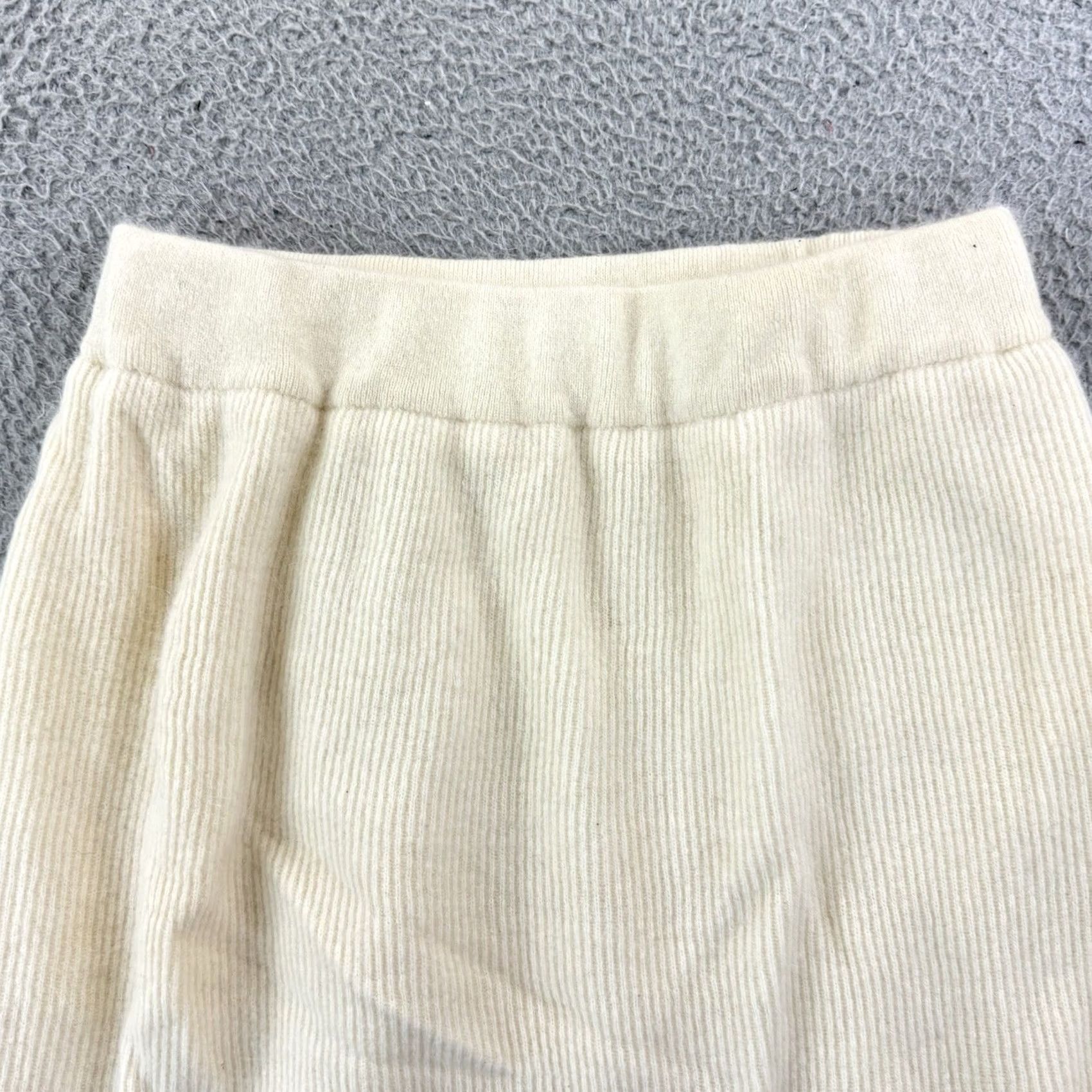 Vintage VINTAGE Pappagallo Skirt Women's Large Ivory Wool Knit Pencil 80s Pull On Size 36" / US 14 / IT 50 - 3 Thumbnail