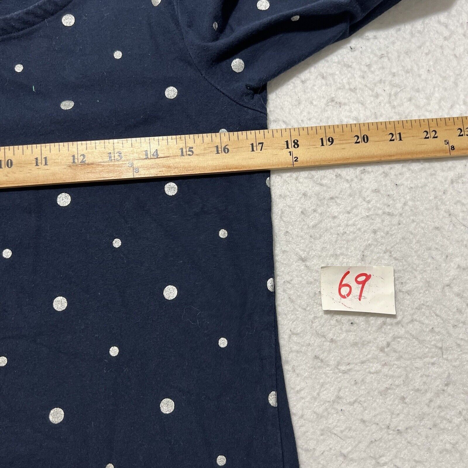 Other Talbots XS Crewneck 3/4 Sleeve Blue Silver Polka Dot T Shirt Size XS / US 0-2 / IT 36-38 - 7 Thumbnail