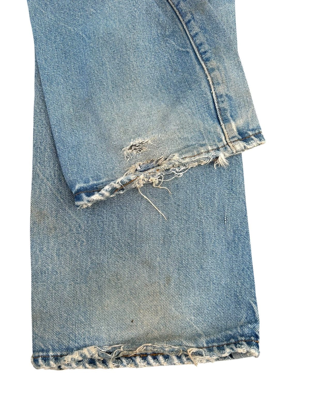 Levi's Vintage Clothing 80's THRASHED Levi's 555 Reconstructed Repair Denim Size US 30 / EU 46 - 17 Thumbnail
