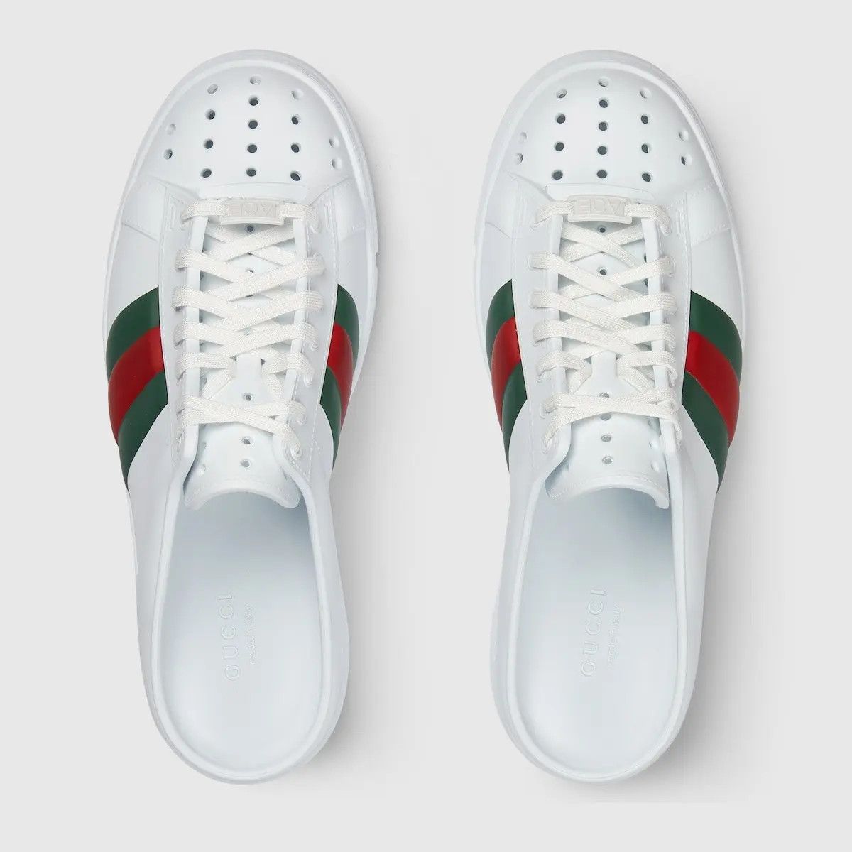 Gucci o1mt1gz0225 Ace Mules With Web in Multicolor Size US 11.5 / EU 44-45 - 5 Thumbnail