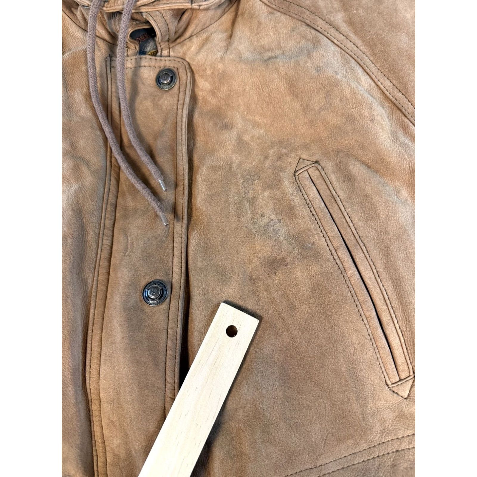 Vintage VINTAGE Wilsons Leather Jacket Coat Parka Hood Brown Size Large 80s Outdoor Classic Size L / US 10 / IT 46 - 2 Thumbnail