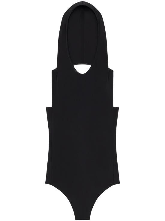 COURREGES Women Bodysuit Tops 424JBD108PL0159 9999 BLACK