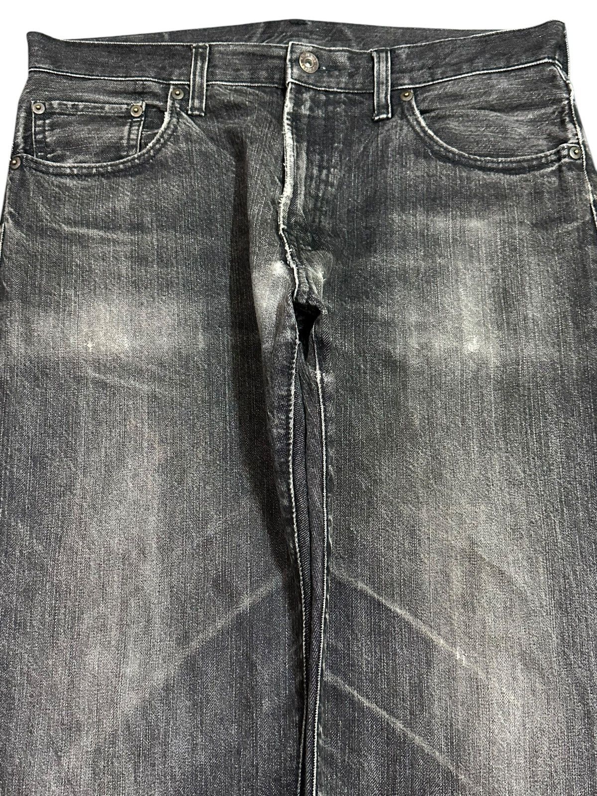 GU Vintage Japanese GU Faded Wash Style Baggy Jeans Size US 34 / EU 50 - 3 Thumbnail