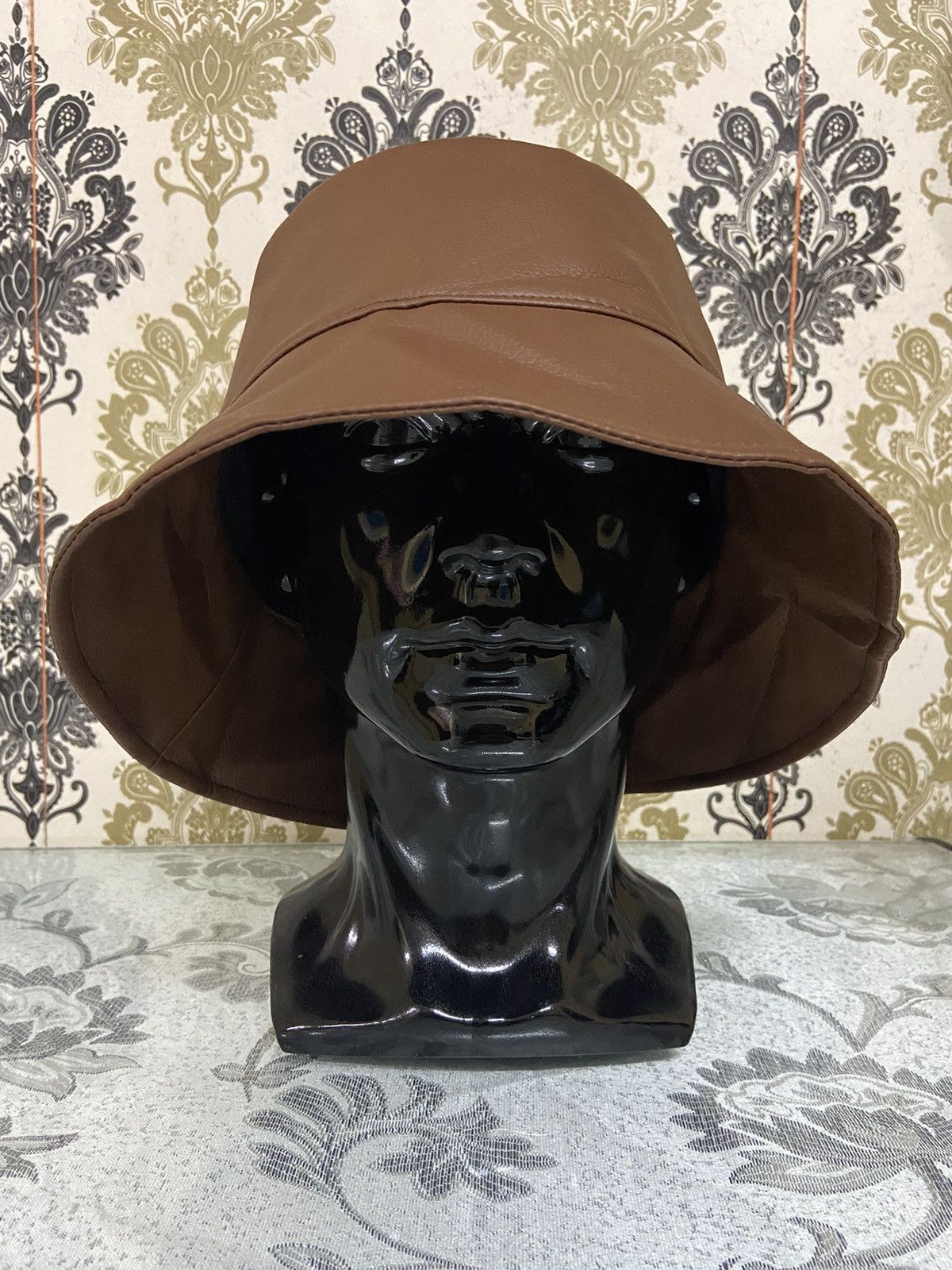 Japanese Brand Leather Bucket Hat Size ONE SIZE - 1 Thumbnail