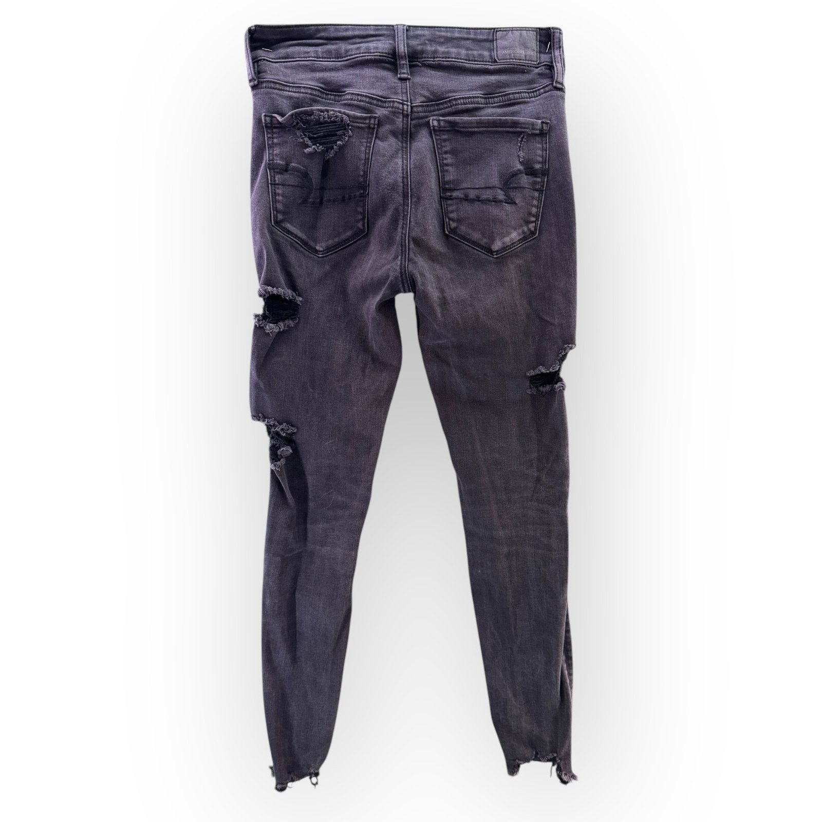 American Eagle Outfitters American Eagle Hi-Rise Stretch Skinny Jeans Black Sz 4 Size 27" / US 4 / IT 40 - 3 Thumbnail