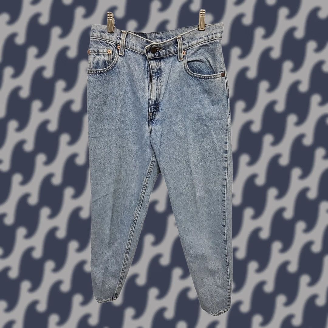 Levi's VINTAGE Levi’s 491 High Waist Tapered Mom Jeans Womens 28x30 Blue Denim USA 90s Jeans Womens Size 28" / US 6 / IT 42 - 1 Thumbnail