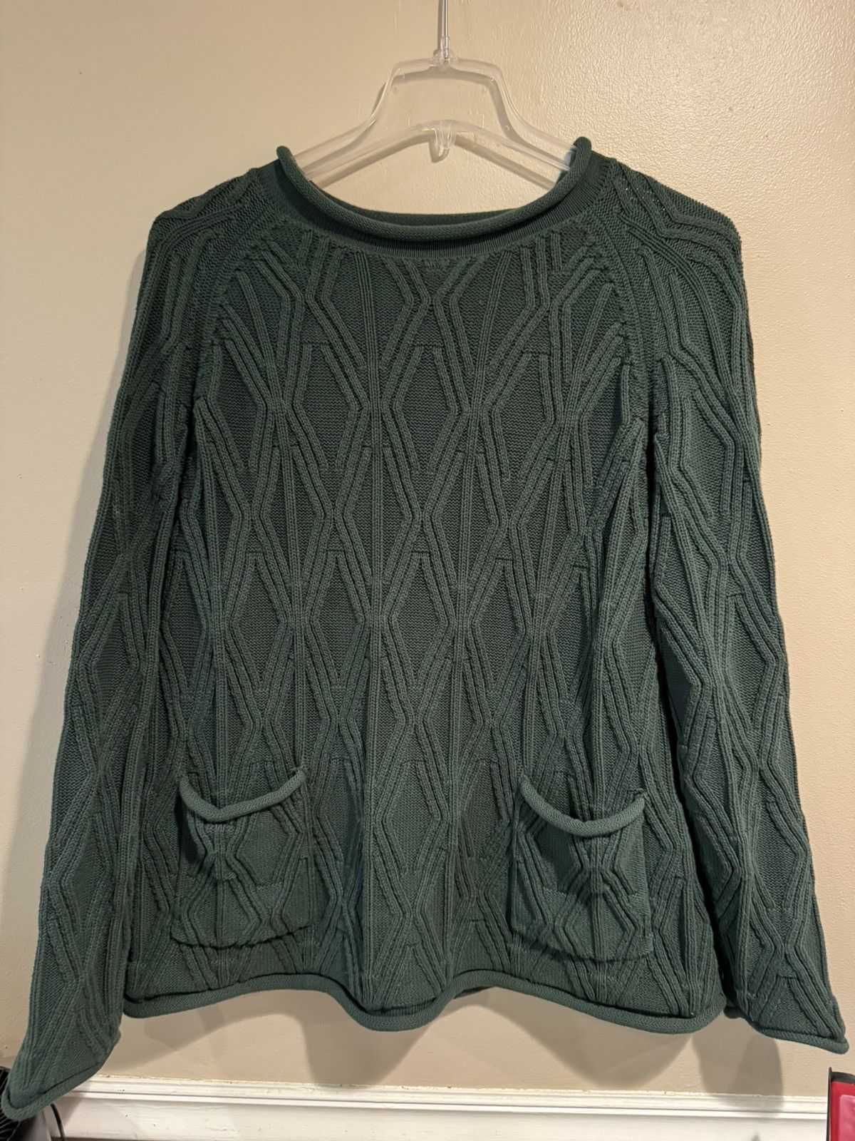 image of Manresa Oysterman Sweater in Green, Men's (Size Large)