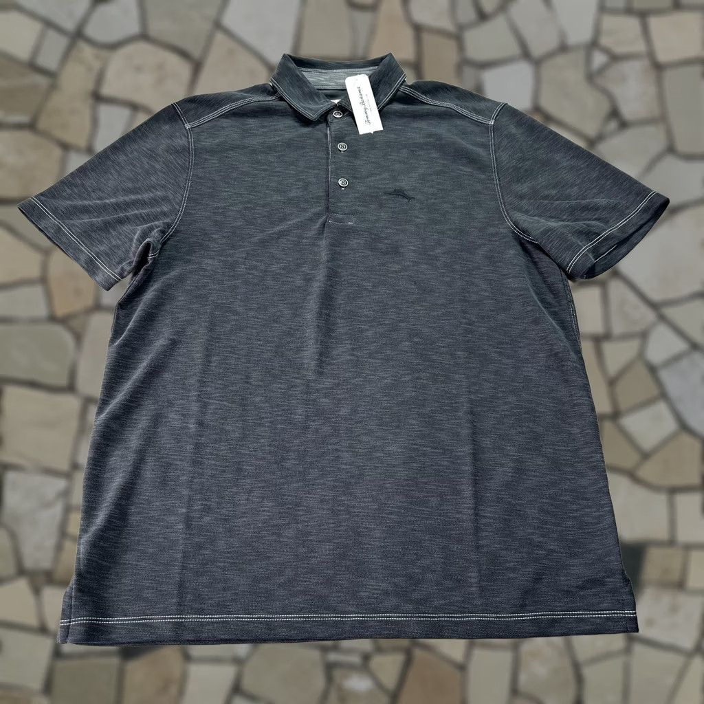 Tommy Bahama Tommy Bahama Paradiso Polo Shirt Mens Small Black Jersey Short Sleeve Modal Polyester SS Polo Solid Size US S / EU 44-46 / 1 - 1 Thumbnail