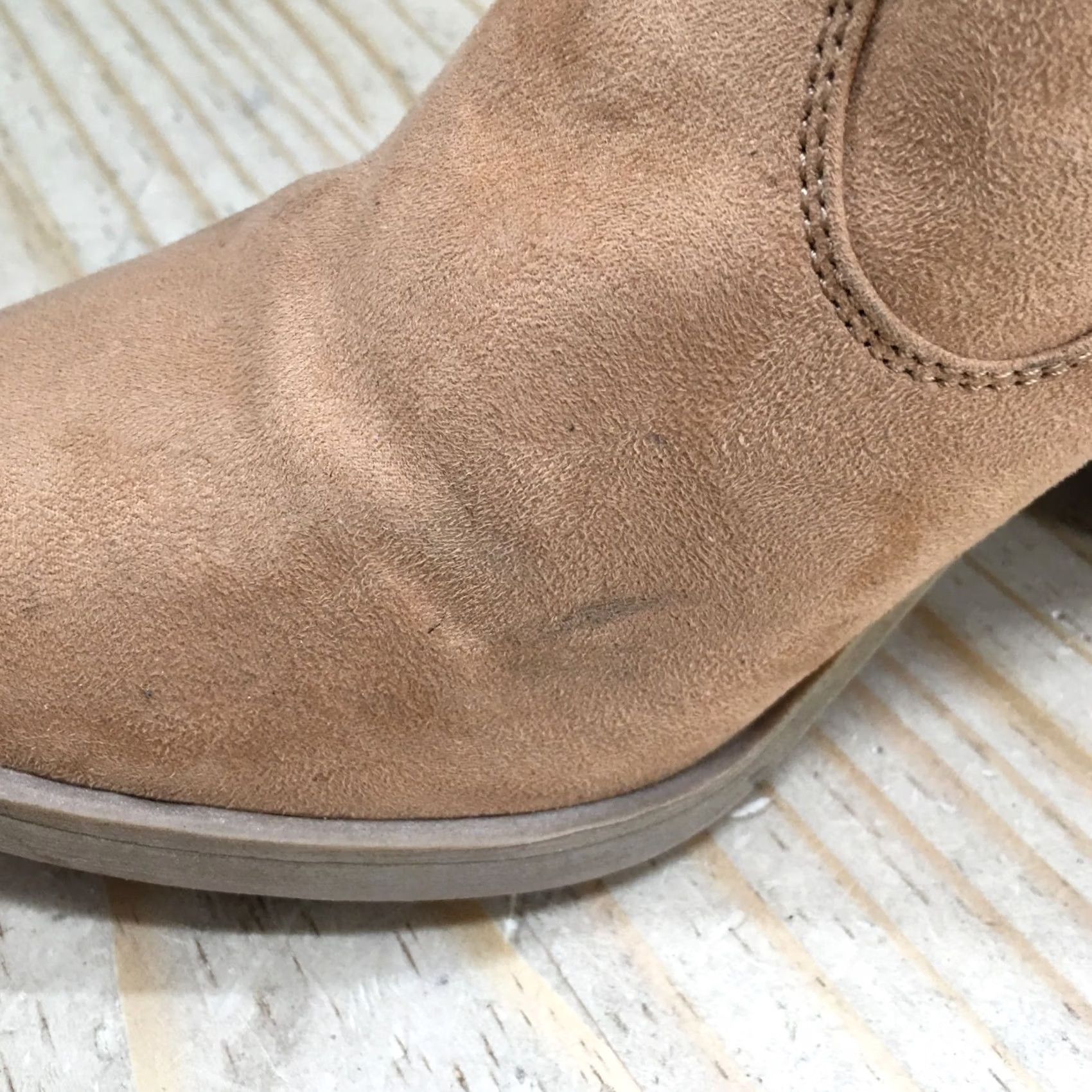 H&M Divided by H&M Boots Womens 41 Casual Side Zip Block Heels Ankle Bootie Brown Shoes Bootie Womens 41 Brown Size US 10 / IT 40 - 4 Thumbnail