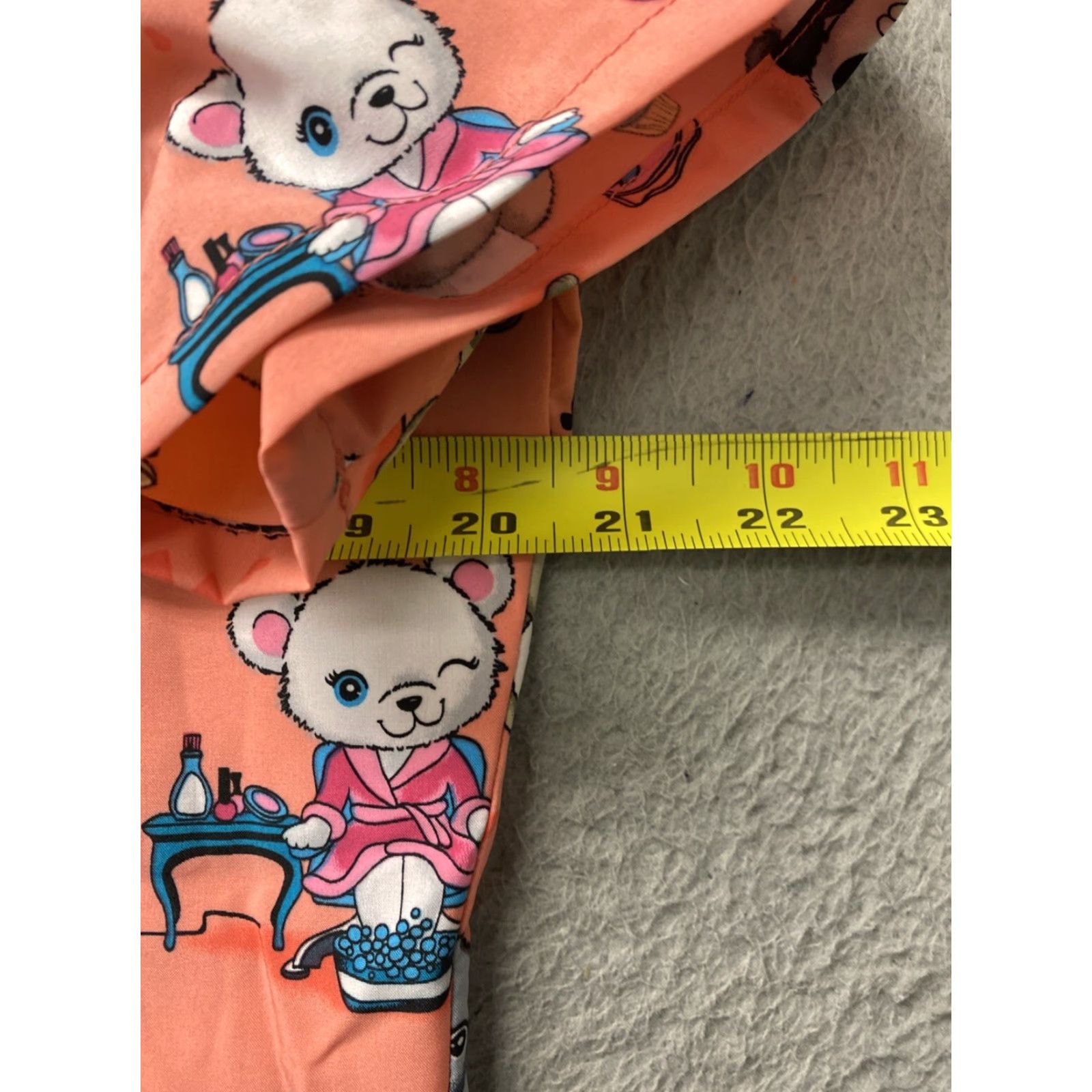 Cherokee Cherokee Women’s Scrub Top M Pink Animal Print Bear Cat / 122-2 Size M / US 6-8 / IT 42-44 - 3 Thumbnail