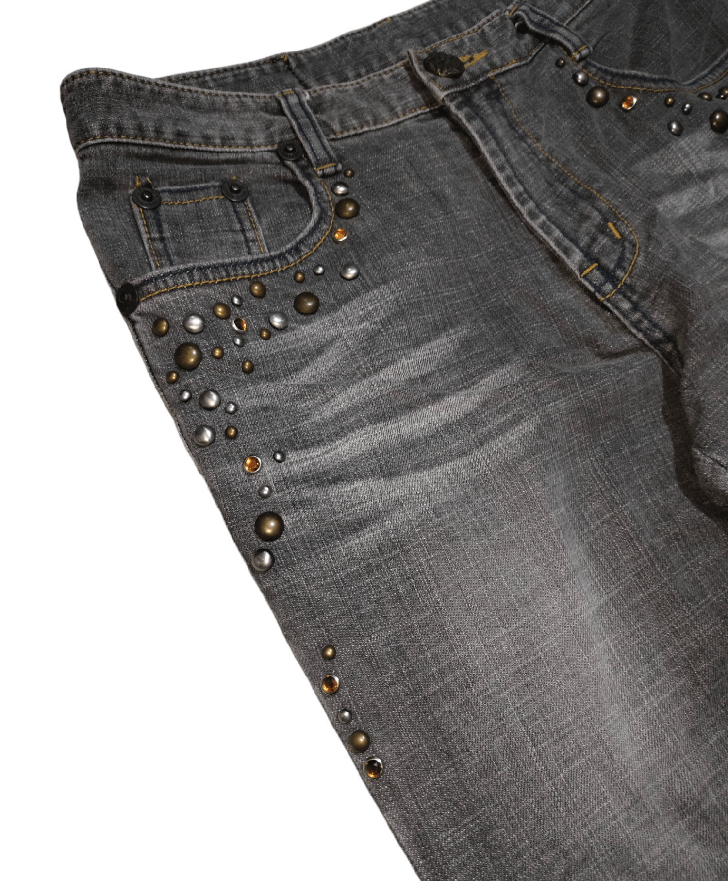 Tornado Mart Studed washed Flare Jeans Casa Size US 29 - 4 Thumbnail
