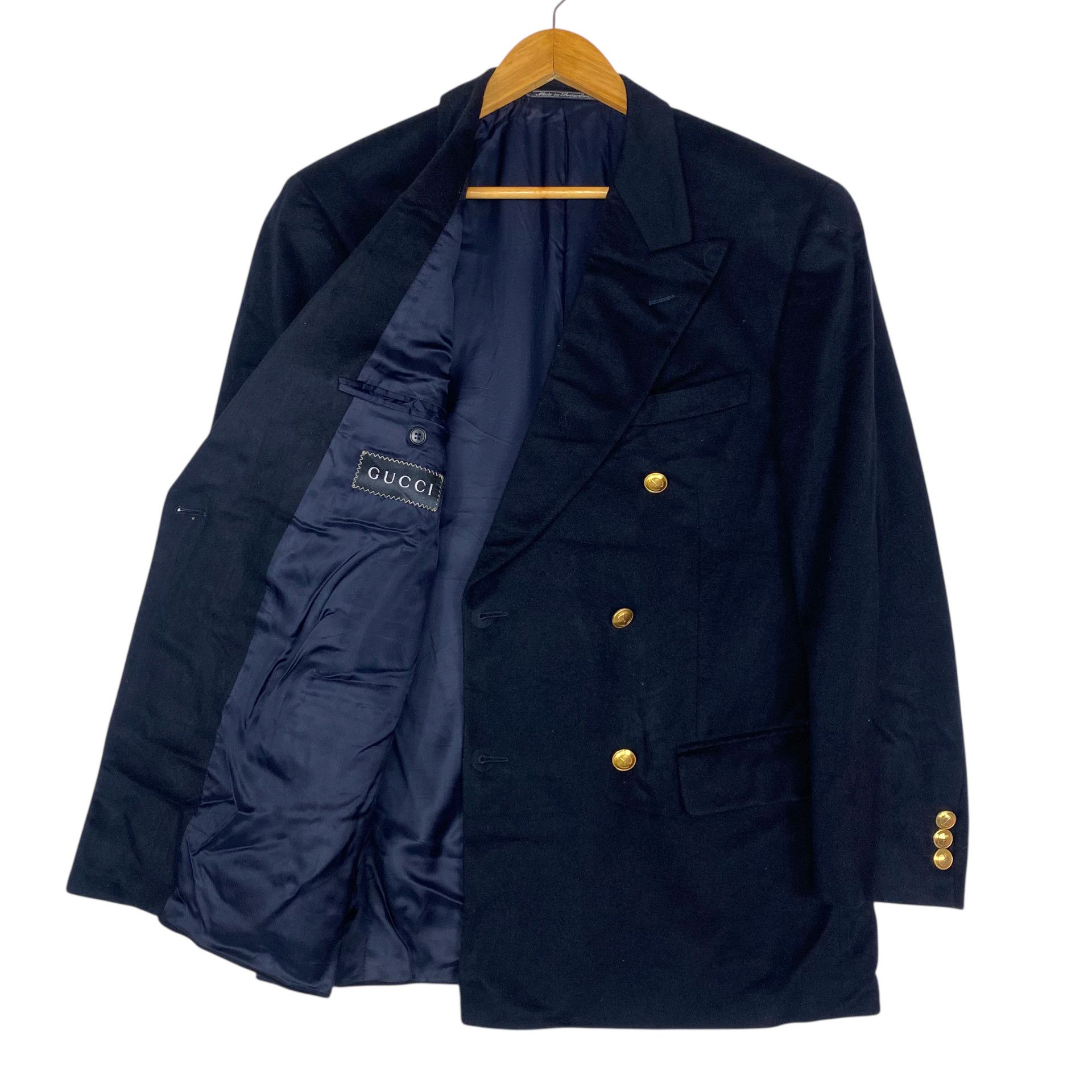 Gucci 💥 1995 GUCCI DOUBLE BREASTED GOLD BUTTON BLAZER JACKET Size US L / EU 52-54 / 3 - 8 Thumbnail