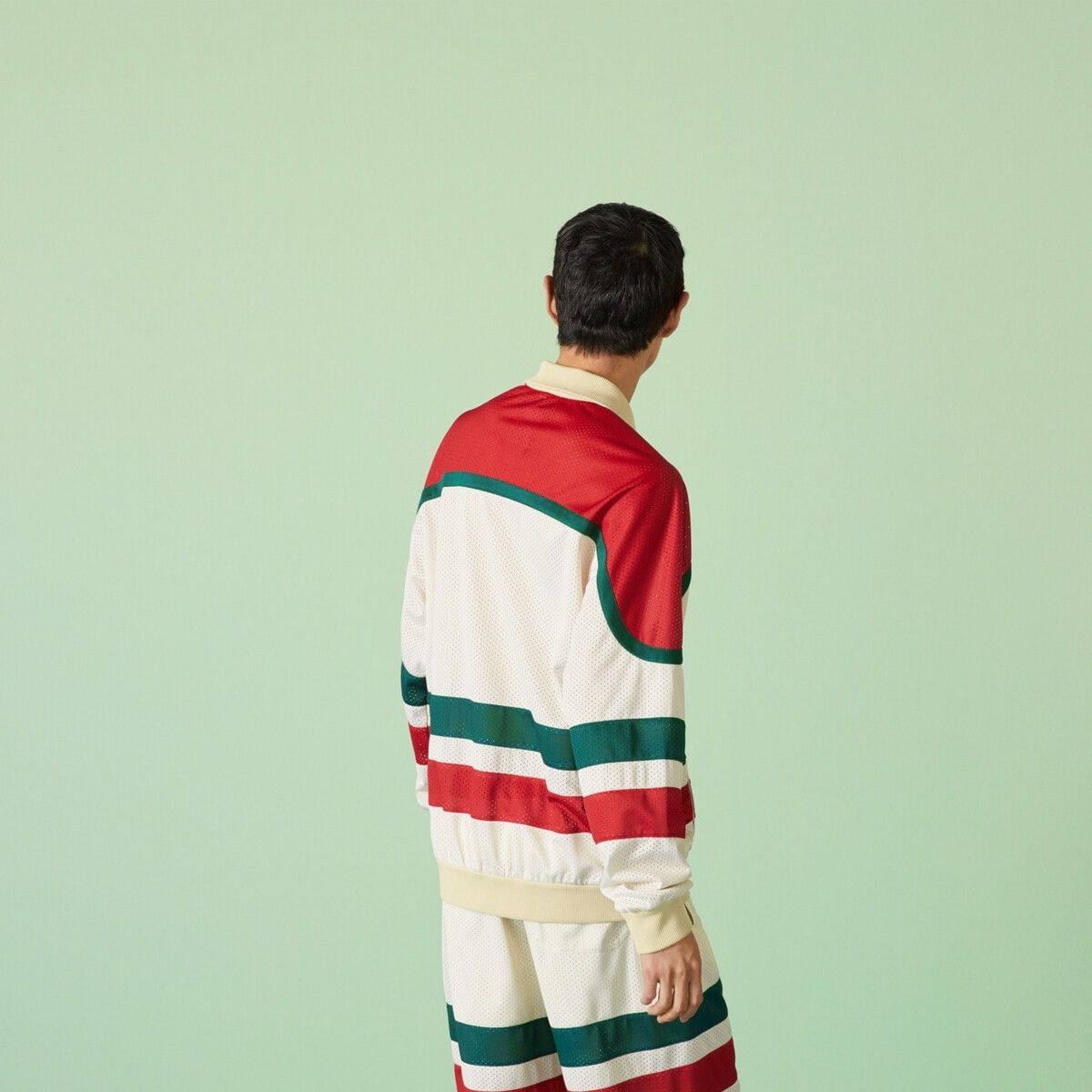 Gucci o1s1wg110225 Mesh Fabric Zip Jacket in Multicolor Size US XS / EU 42 / 0 - 5 Thumbnail