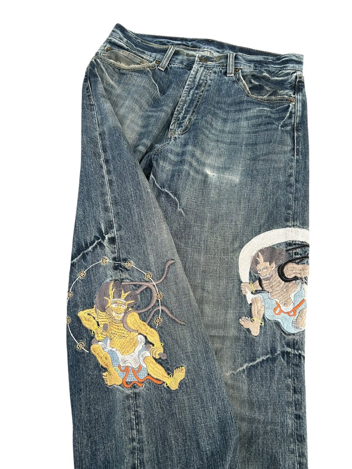 Kapital Karakuri Tamashii Inspired Japanese Distressed Denim jeans Size US 30 / EU 46 - 4 Thumbnail