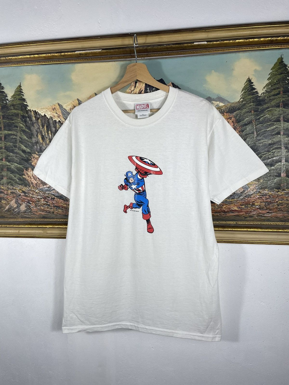 Marvel Comics × Vintage 🇺🇸 Vintage 2002 Capitan America Marvel Comics t-shirt tee Y2K Size US M / EU 48-50 / 2 - 3 Thumbnail