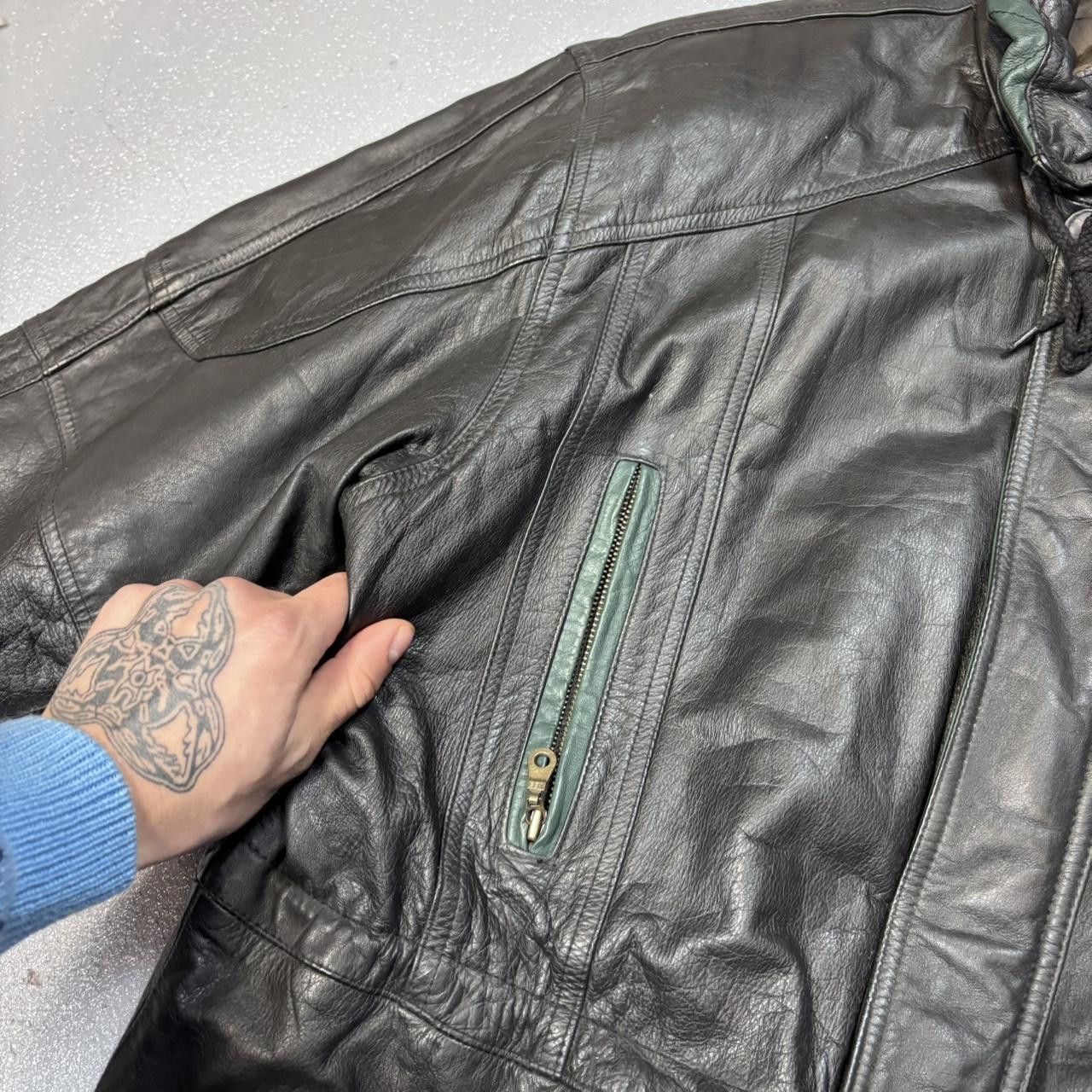 Japanese Brand × Vintage Vintage y2k 90s leather jacket Size US L / EU 52-54 / 3 - 4 Thumbnail