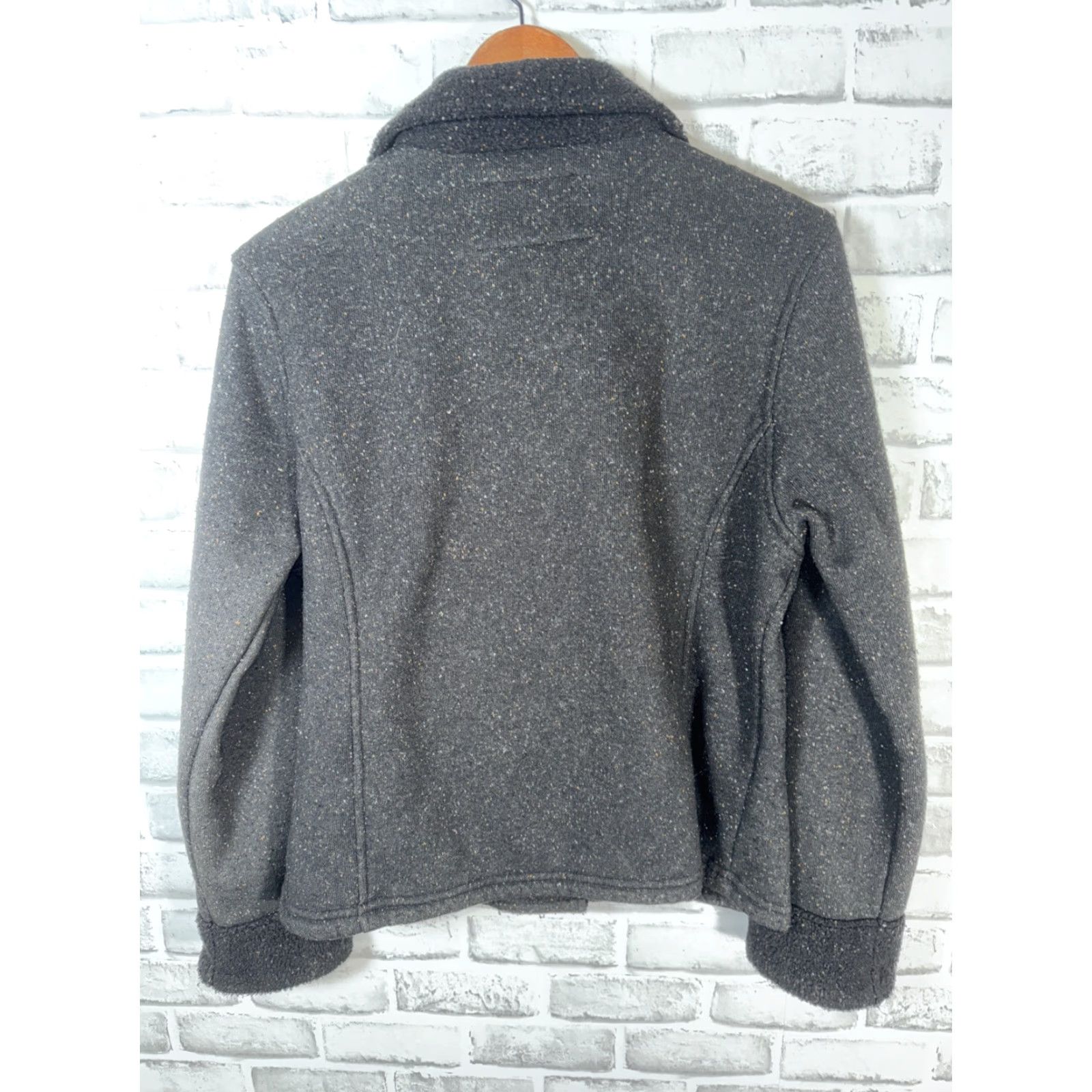 Vintage VINTAGE True Grit Jacket Womens M Gray Fleece Button Down Down Insulation Polyester Speckled Basic Jacket Size M / US 6-8 / IT 42-44 - 7 Thumbnail