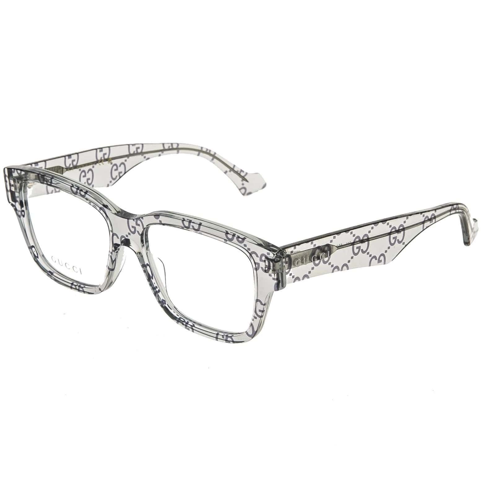 Gucci GUCCI GG1428O 1428 GG Monogram Print Unisex Eyeglasses 011 Size ONE SIZE - 4 Thumbnail