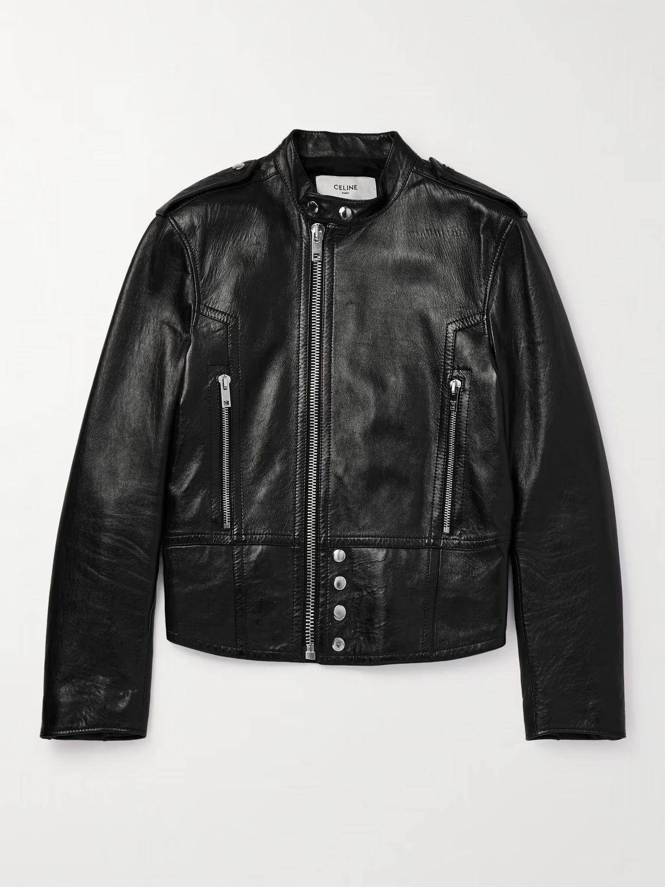 Celine SS24 Sample Racer Blouson Lambskin Jacket Size US S / EU 44-46 / 1 - 4 Thumbnail