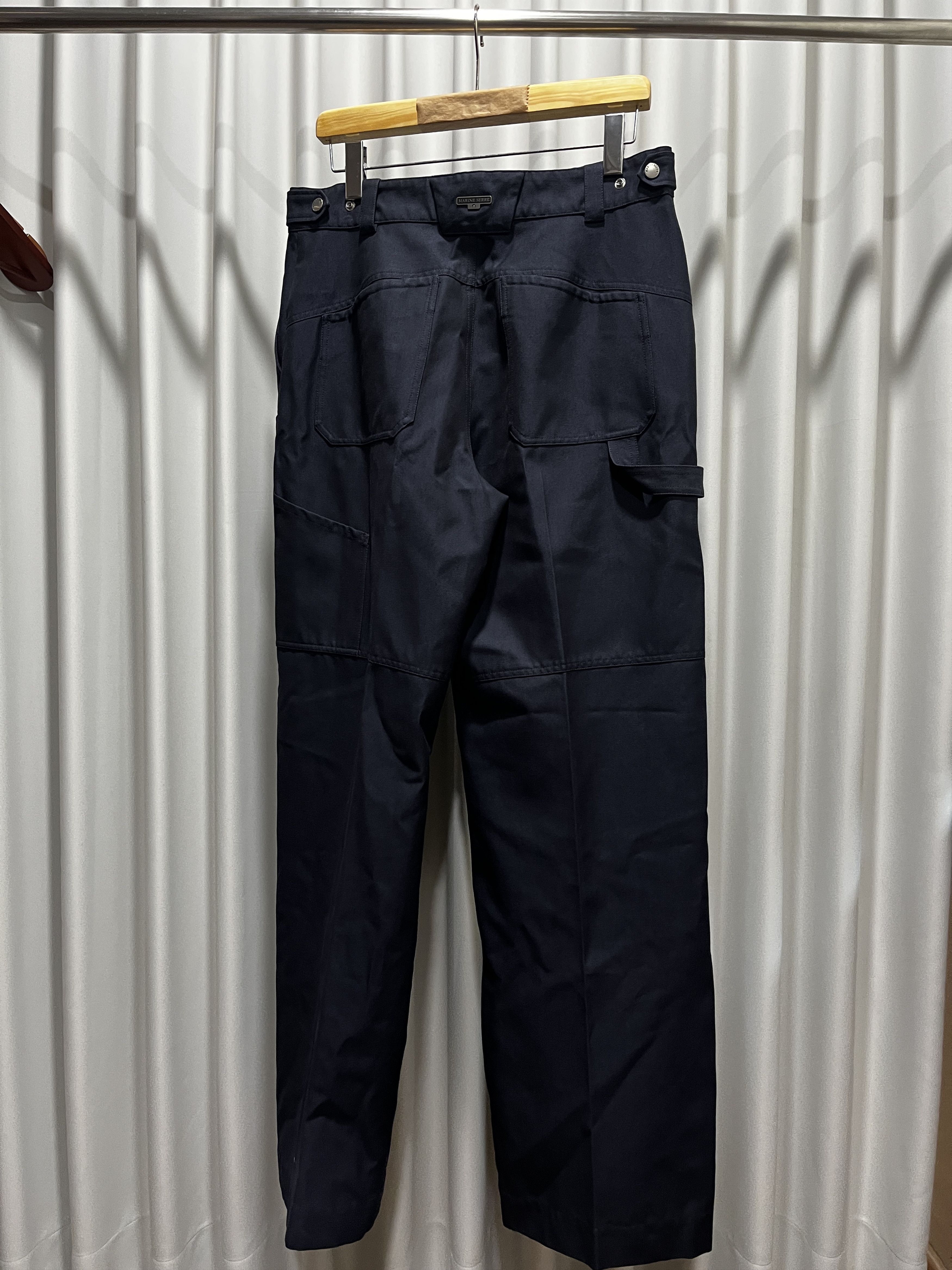 Marine Serre Navy Cotton Trousers Size US 34 / EU 50 - 2 Thumbnail