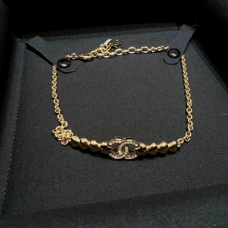 Chanel Chanel Chocker gold love beaded double c rhinestone necklac Size ONE SIZE - 4 Thumbnail