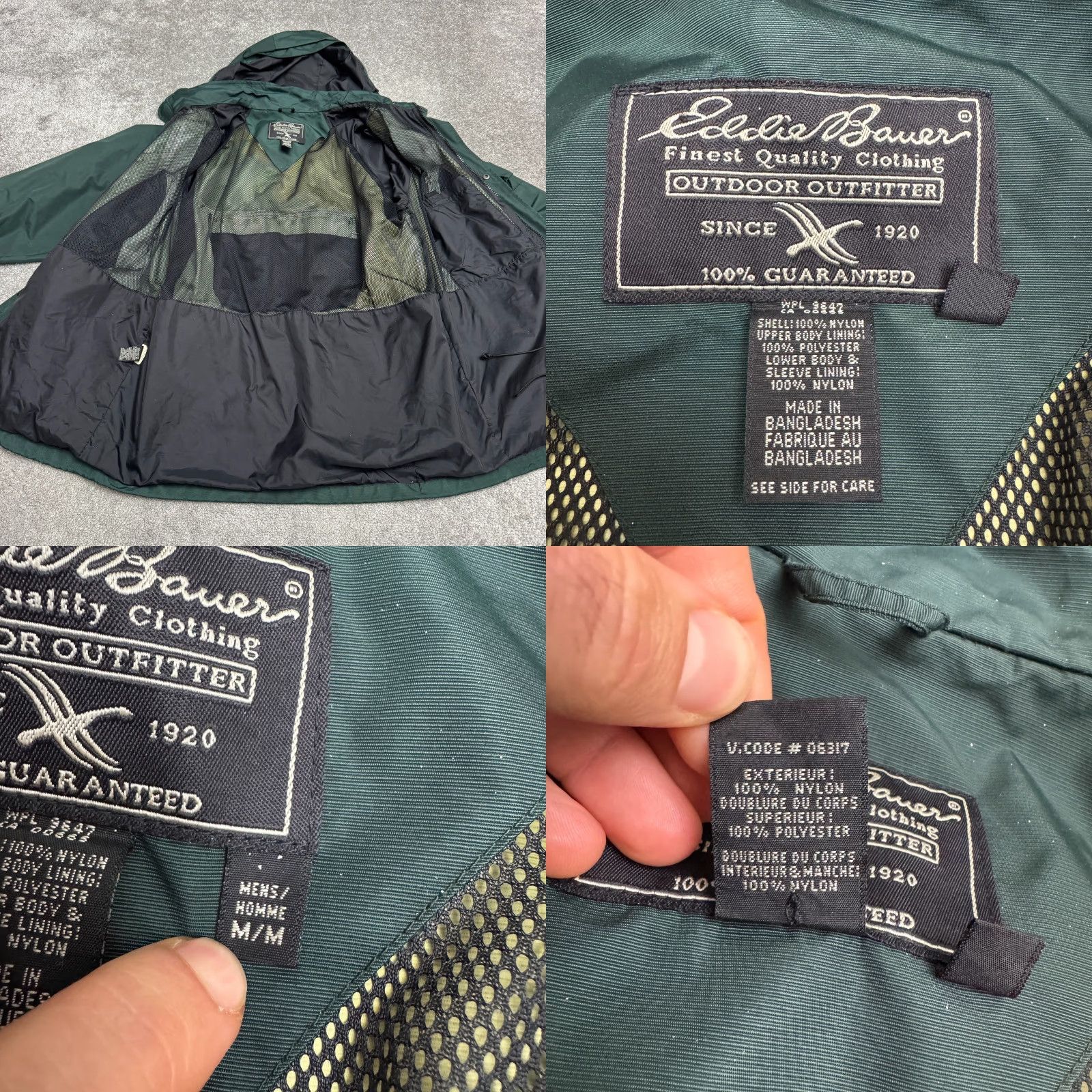 Eddie Bauer VINTAGE Eddie Bauer Parka Jacket Hoodie Mens M Green Nylon Outdoor 90s Size US M / EU 48-50 / 2 - 9 Thumbnail