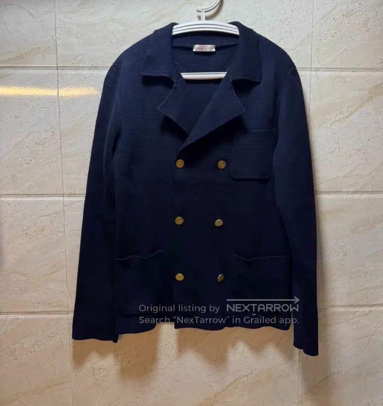 Valentino Valentino Double-breasted logo casual jacket Size S / US 4 / IT 40 - 1 Thumbnail