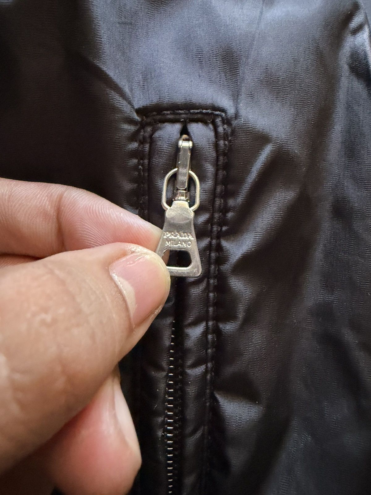 Prada Prada - Vintage Insulated Black Nylon Trucker Jacket Size US M / EU 48-50 / 2 - 7 Thumbnail