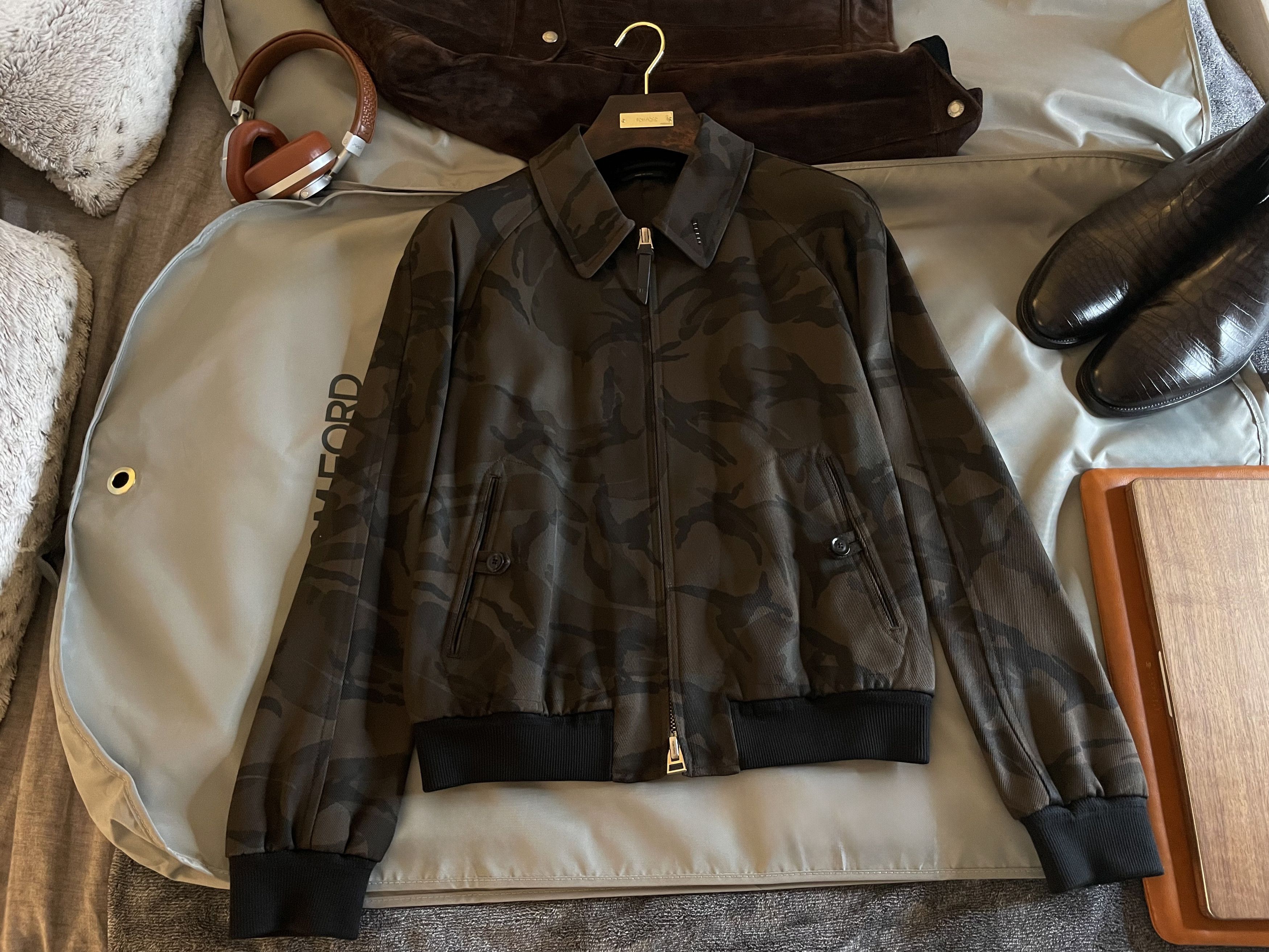 Tom Ford Effortless Cool, $4,300 w/tax TOM FORD Viscose Camo Jacket Size US M / EU 48-50 / 2 - 14 Thumbnail