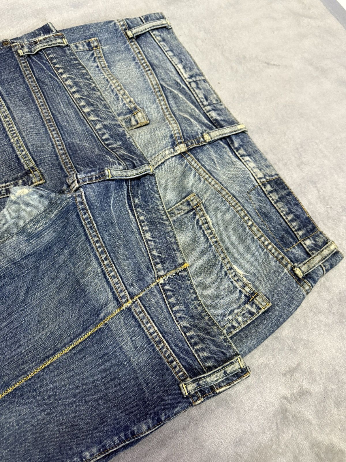 Japanese Brand × Le Grande Bleu (L.G.B.) Antgauge Japan Asymmetrical Pocket Double Waist Fade Jeans Size US 32 / EU 48 - 10 Thumbnail
