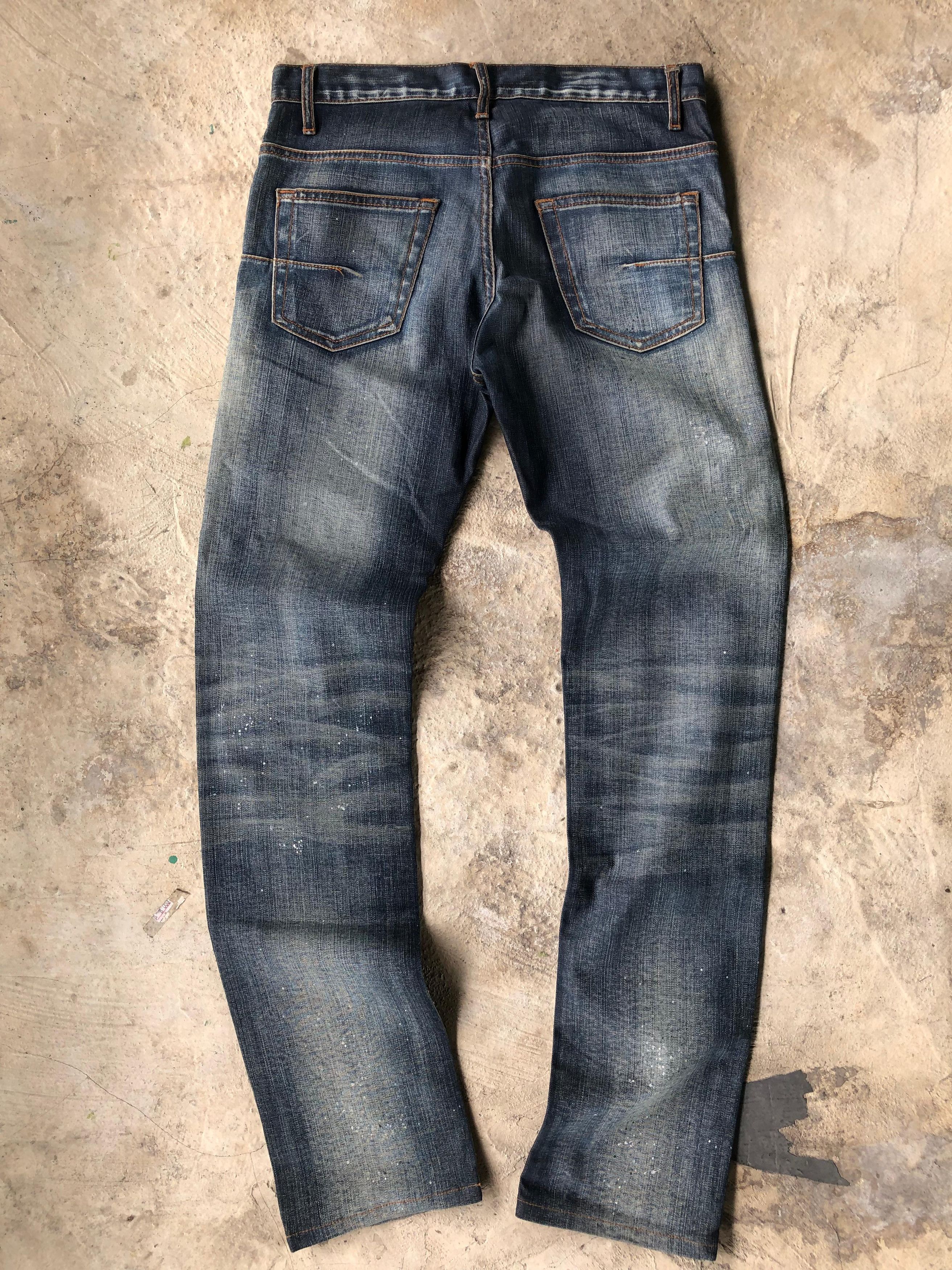 Dior × Hedi Slimane 2000s Denim Splater by Hedi Slimane Size US 28 / EU 44 - 2 Thumbnail