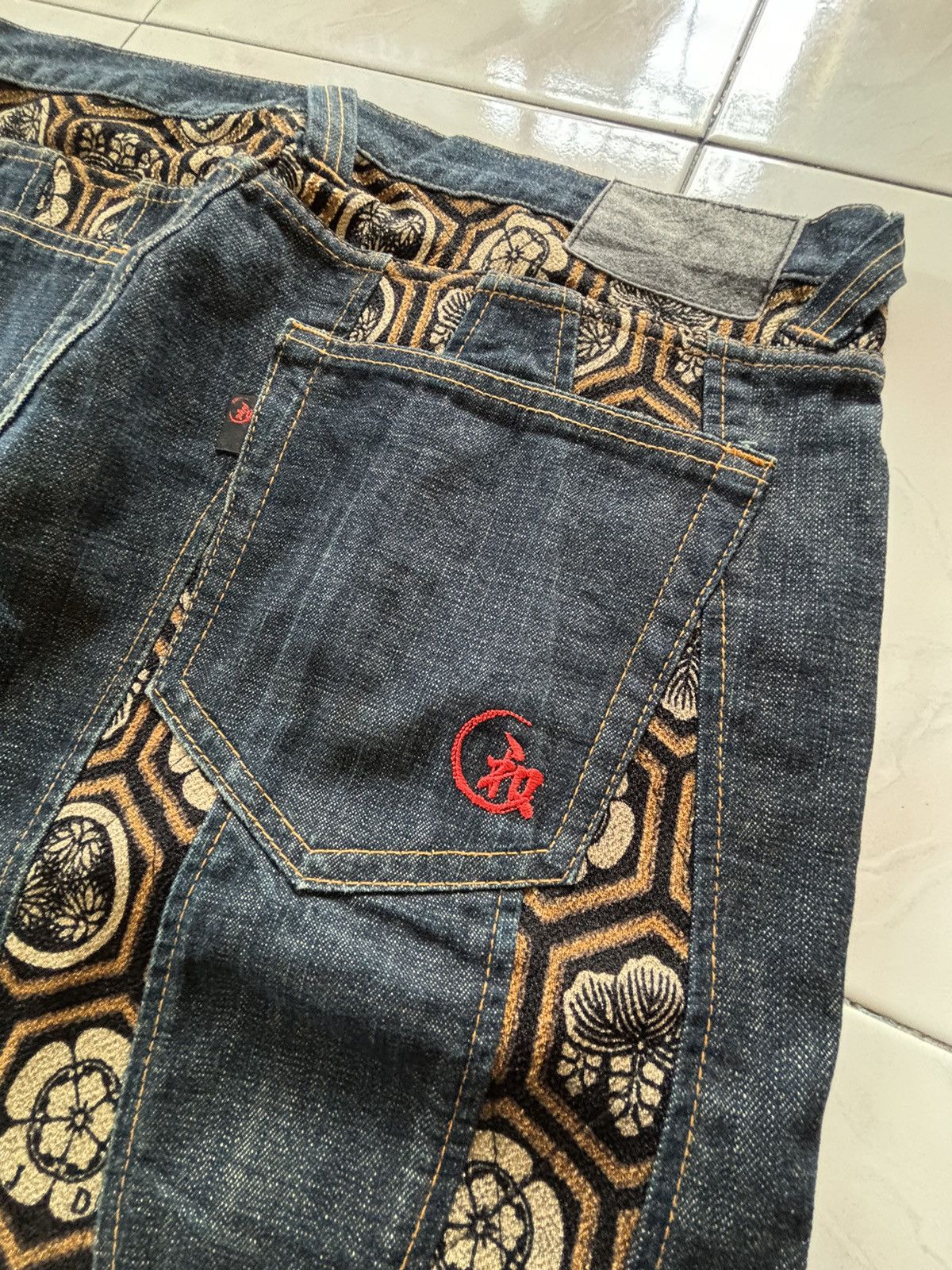 Japan Blue Juvenile Delinquent X Japan Blue Panelling Indigo Dyed Jeans Size US 38 / EU 54 - 8 Thumbnail