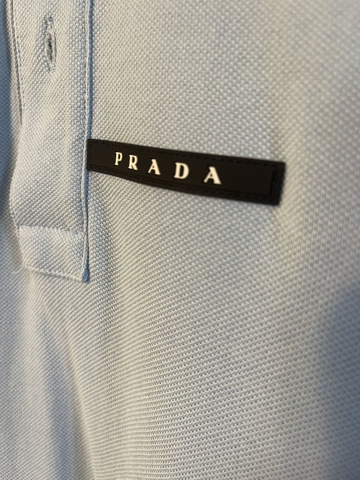 Prada PRADA • Collared polo in blue Size US S / EU 44-46 / 1 - 3 Thumbnail