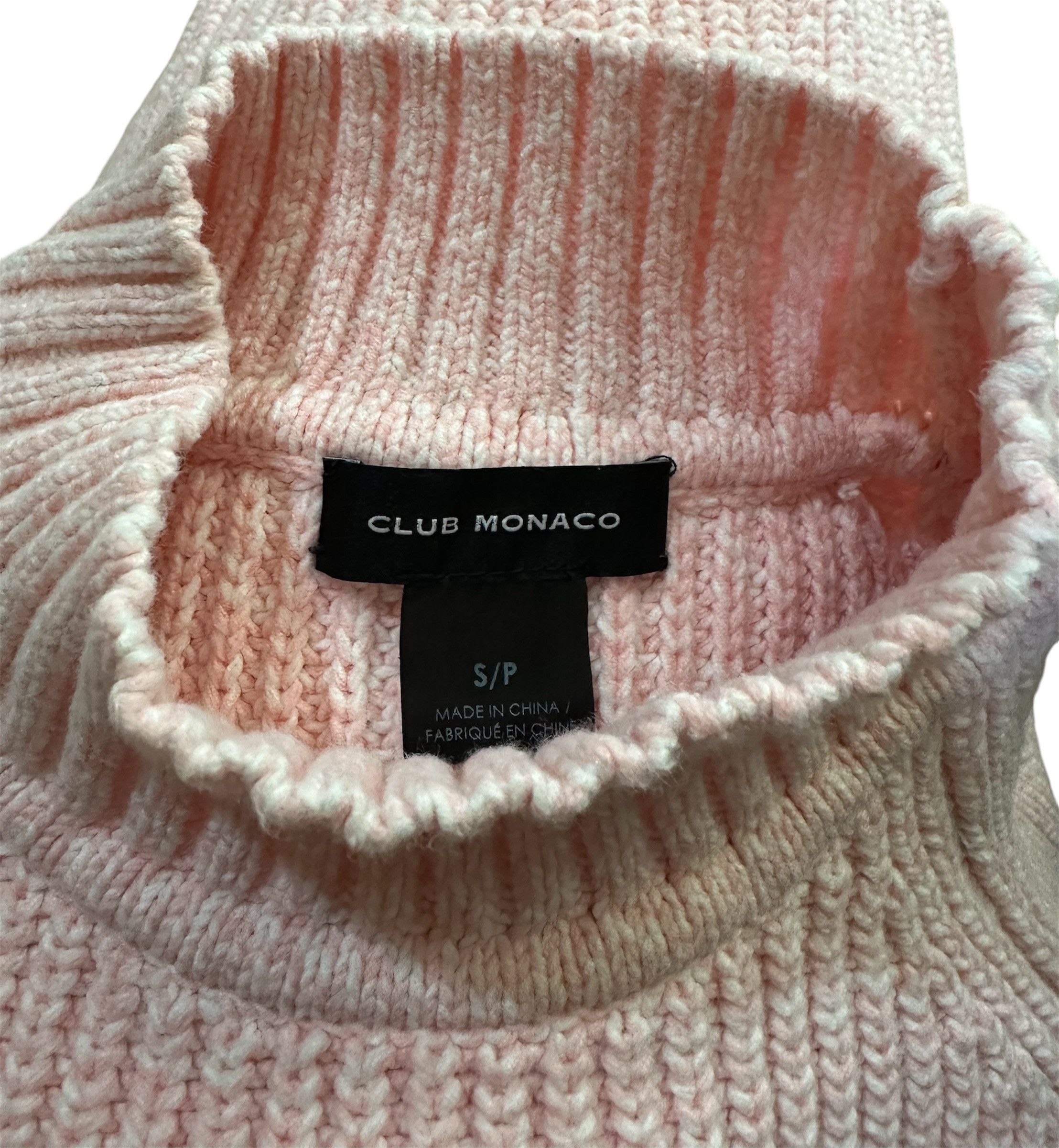 Club Monaco Pink Crop Sweater Cotton Size S / US 4 / IT 40 - 5 Thumbnail