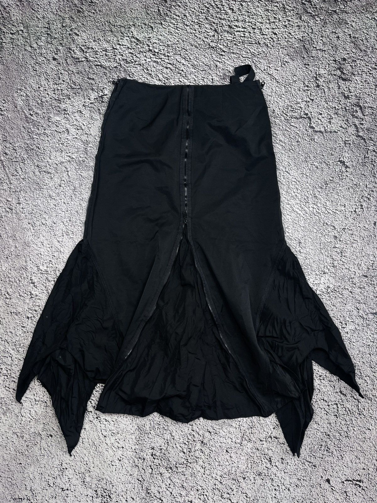 Japanese Brand Gothic Style Vertical Zip Skirt Asymmetrical Grunge Opium Size 30" / US 8 / IT 44 - 1 Thumbnail