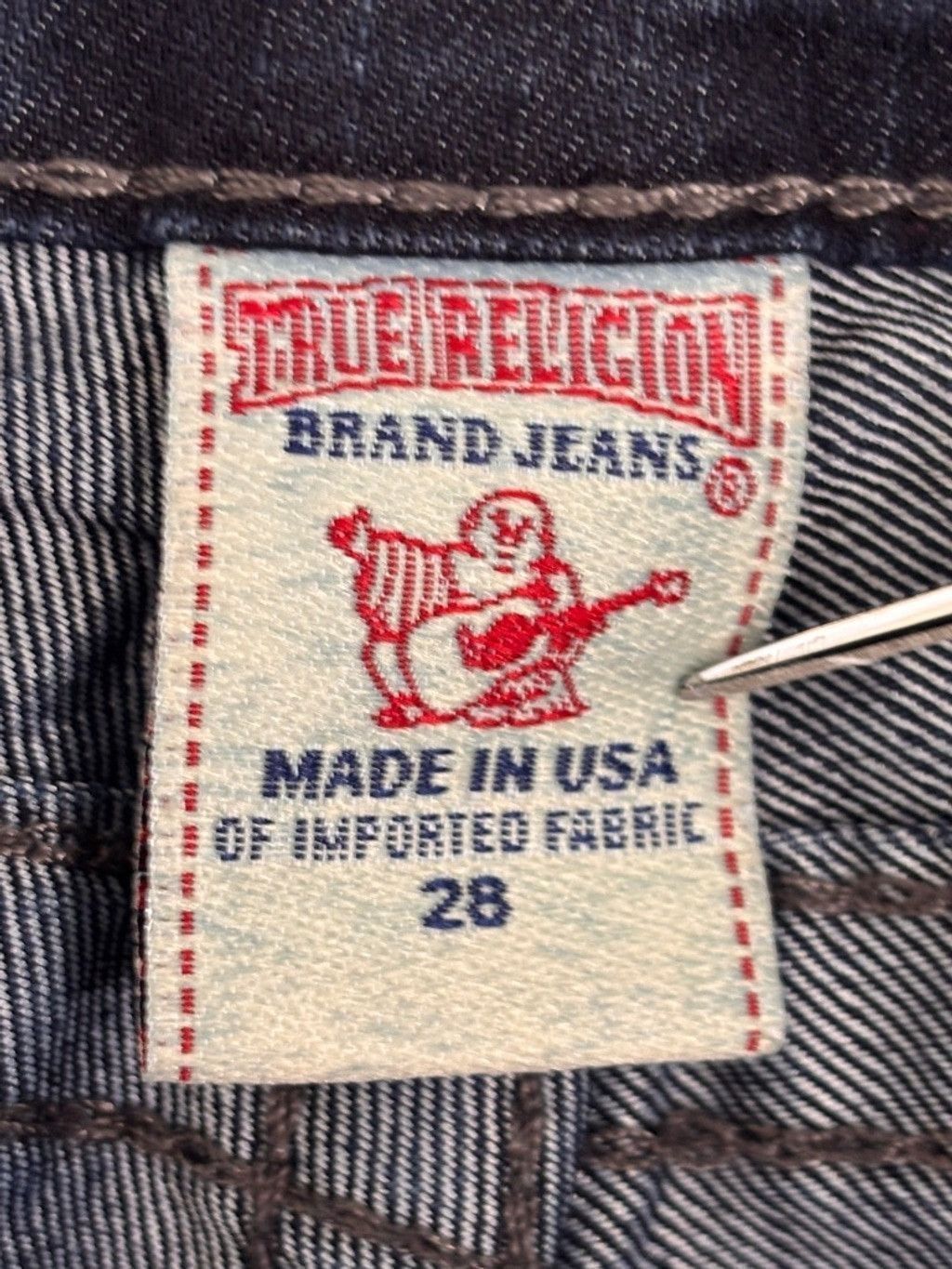 True Religion Women's True Religion Jodie Jeans, Size 24, Dark Wash Blue Size 28" / US 6 / IT 42 - 9 Thumbnail