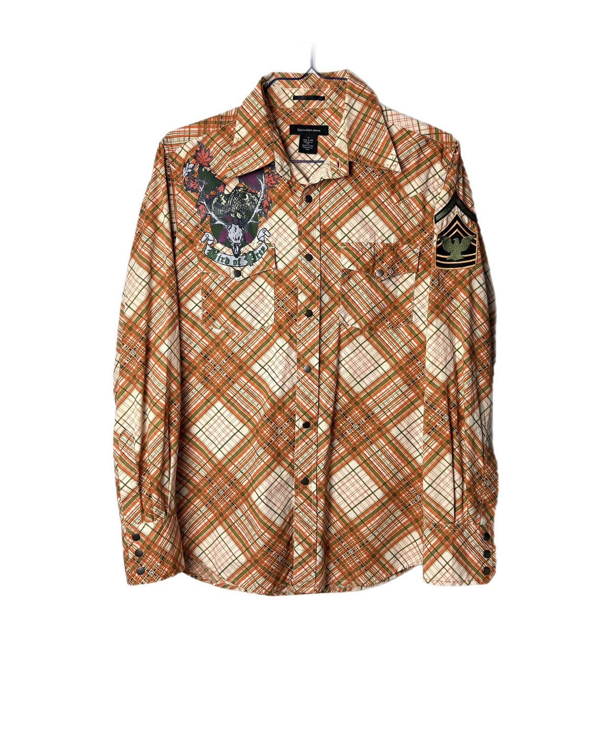Calvin Klein Calvin Klein Bird of Prey Embroidered Button Up Shirt Size US M / EU 48-50 / 2 - 1 Thumbnail