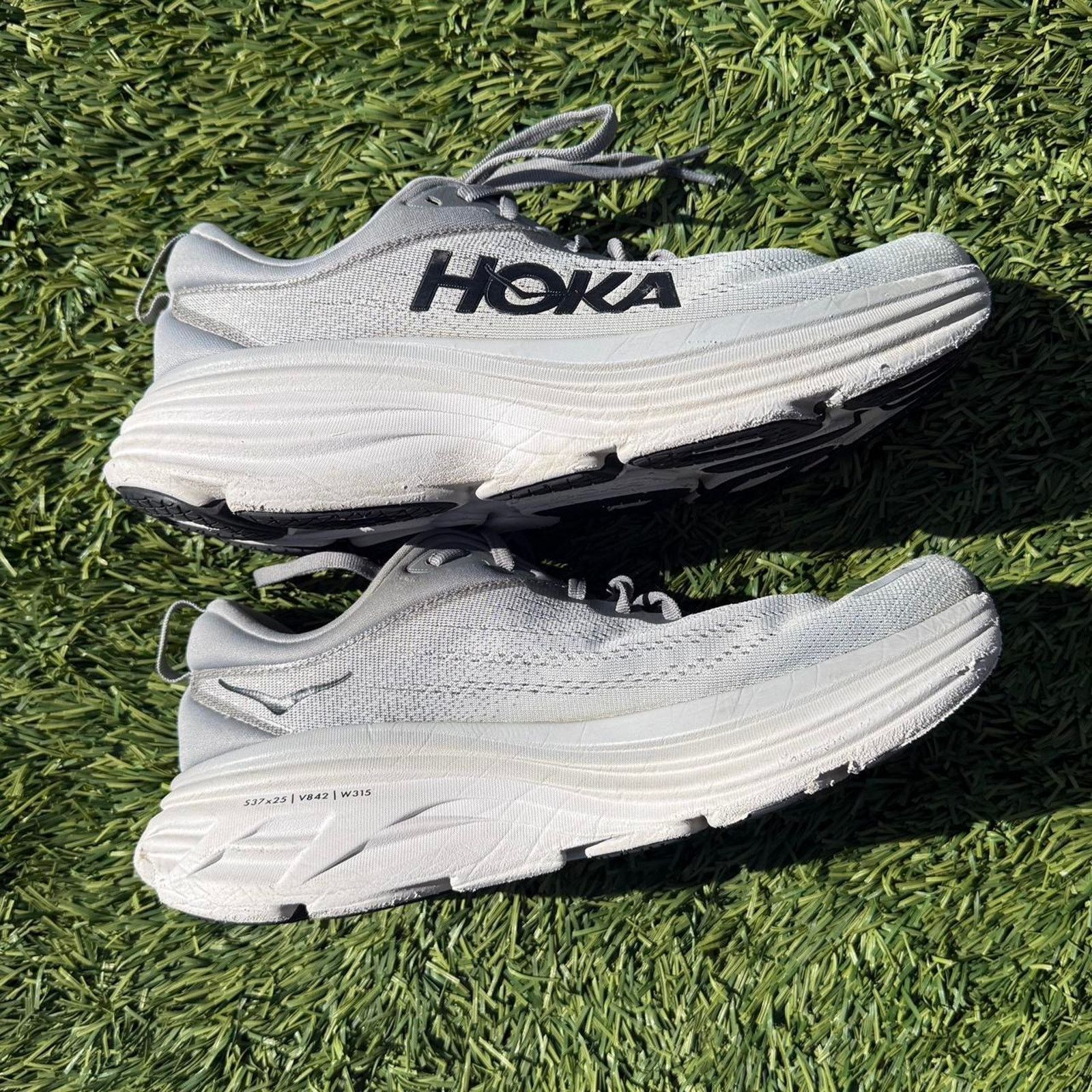 Hoka Hoka One One Clifton 9 Running Light Grey White Size US 9 Size US 9 / EU 42 - 5 Thumbnail