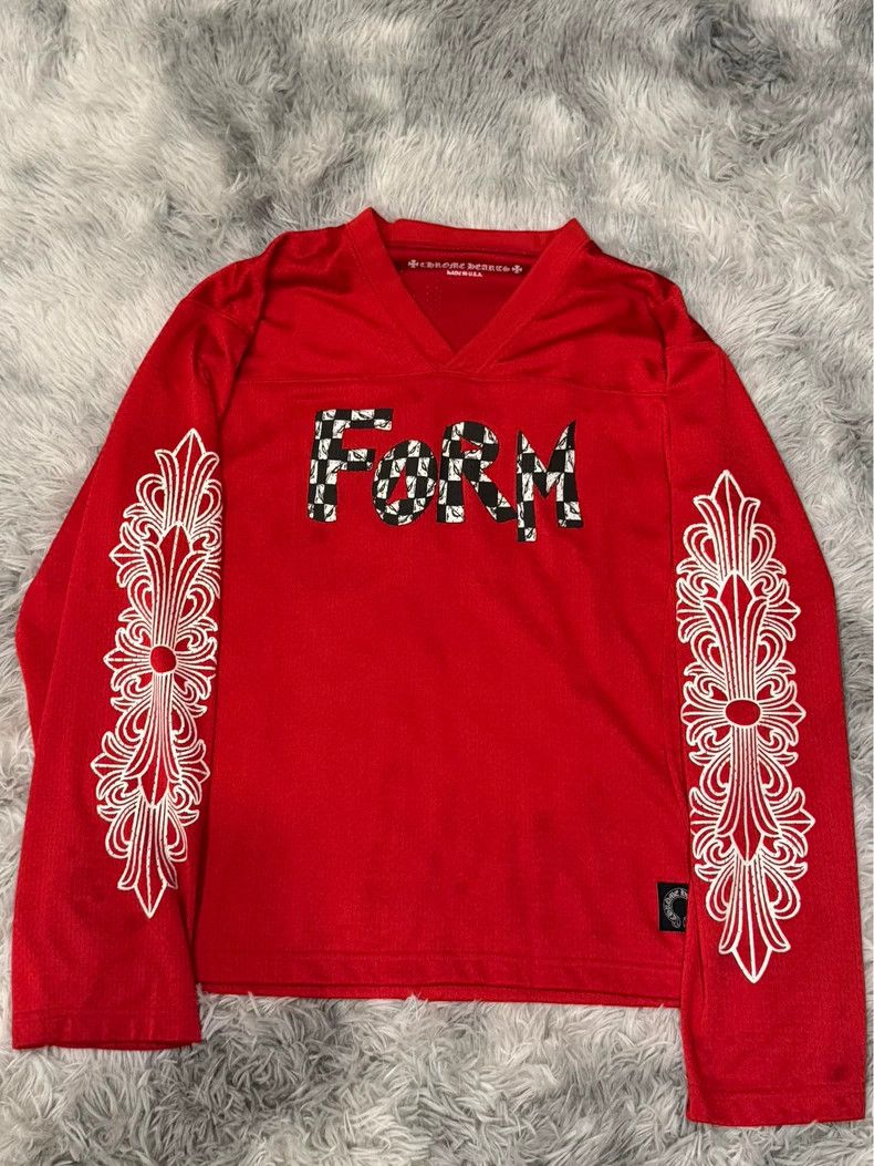 Chrome Hearts Chrome Hearts Red graffiti horseshoe hockey suit V-neck lo Size US M / EU 48-50 / 2 - 1 Thumbnail