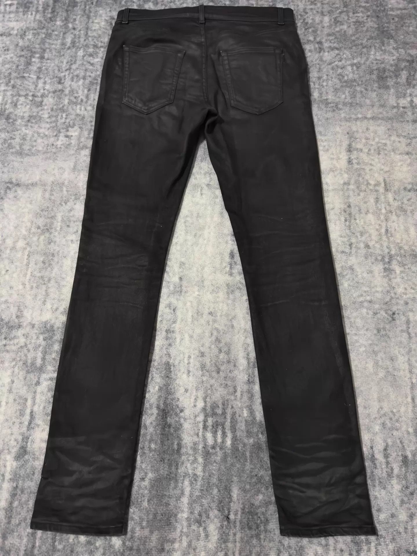Saint Laurent Paris SLP 18FW heavy coated cat scratch waxed jeans 34 Size 25" / US 0 / IT 36 - 2 Thumbnail