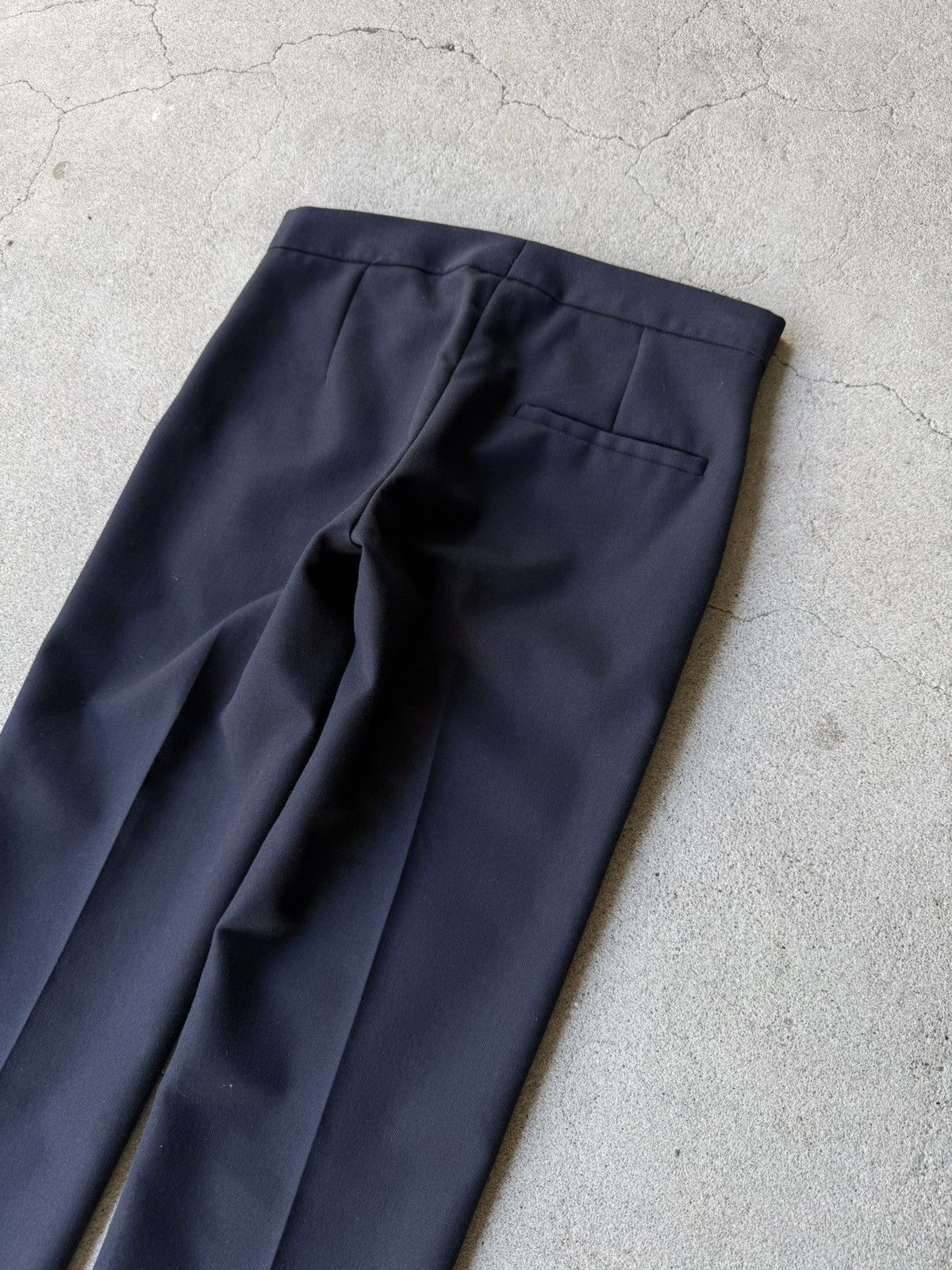 Daniel W. Fletcher DANIEL W. FLETCHER 21AW Dark Navy Wool Slit Trousers Size US 28 / EU 44 - 6 Thumbnail