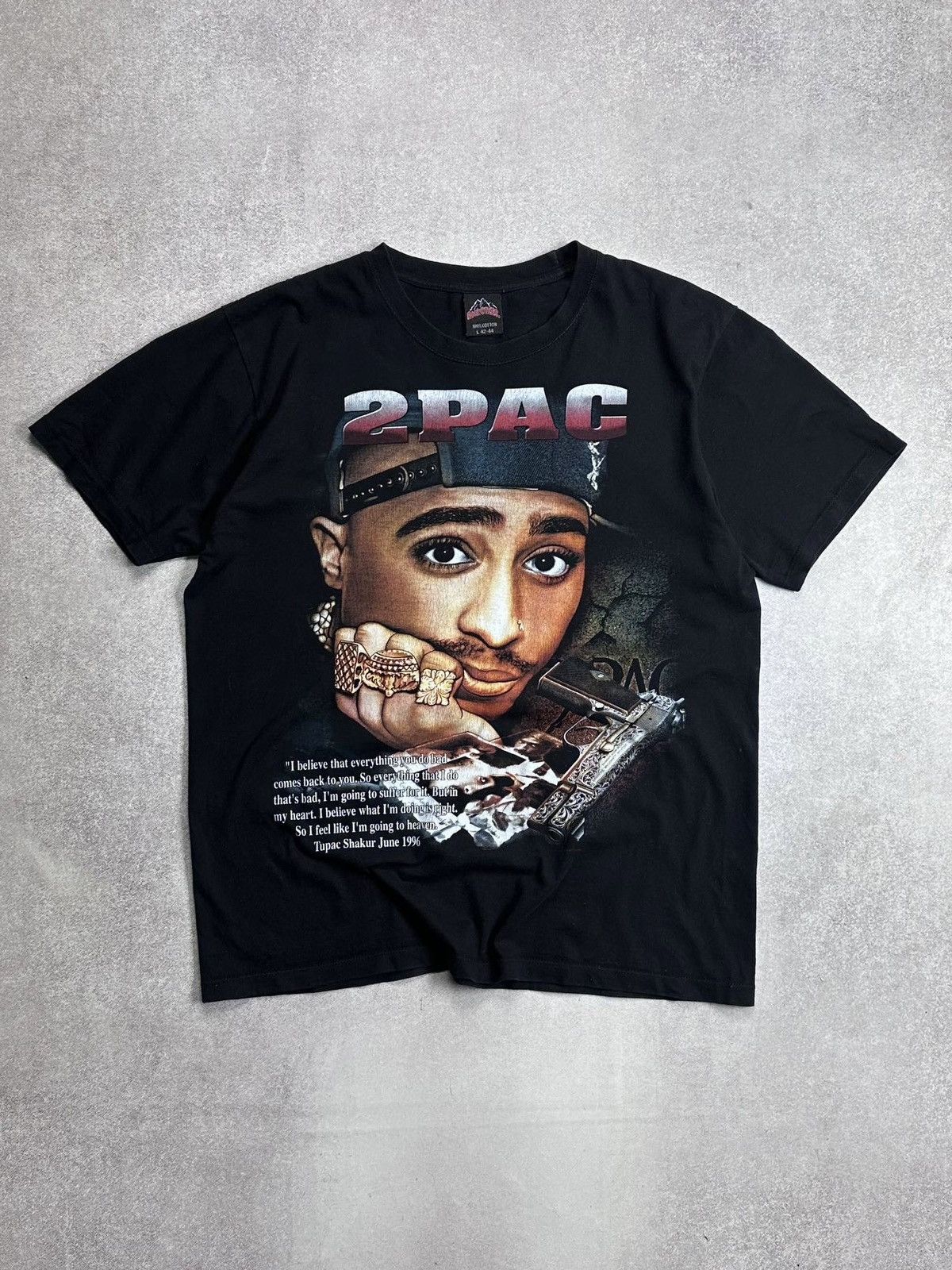 Band Tees Vintage 90s 2Pac t-shirt Tupac Shakur Size US L / EU 52-54 / 3 - 1 Thumbnail