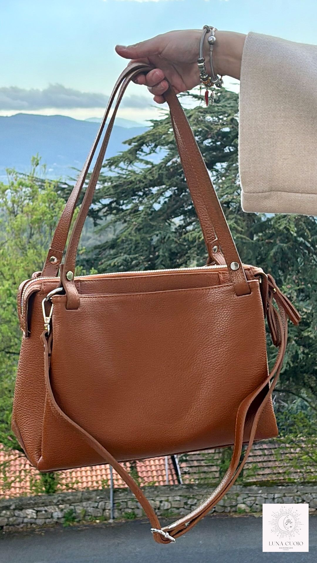 Vera Pelle Handmade Leather Brown Bag Size ONE SIZE - 6 Thumbnail